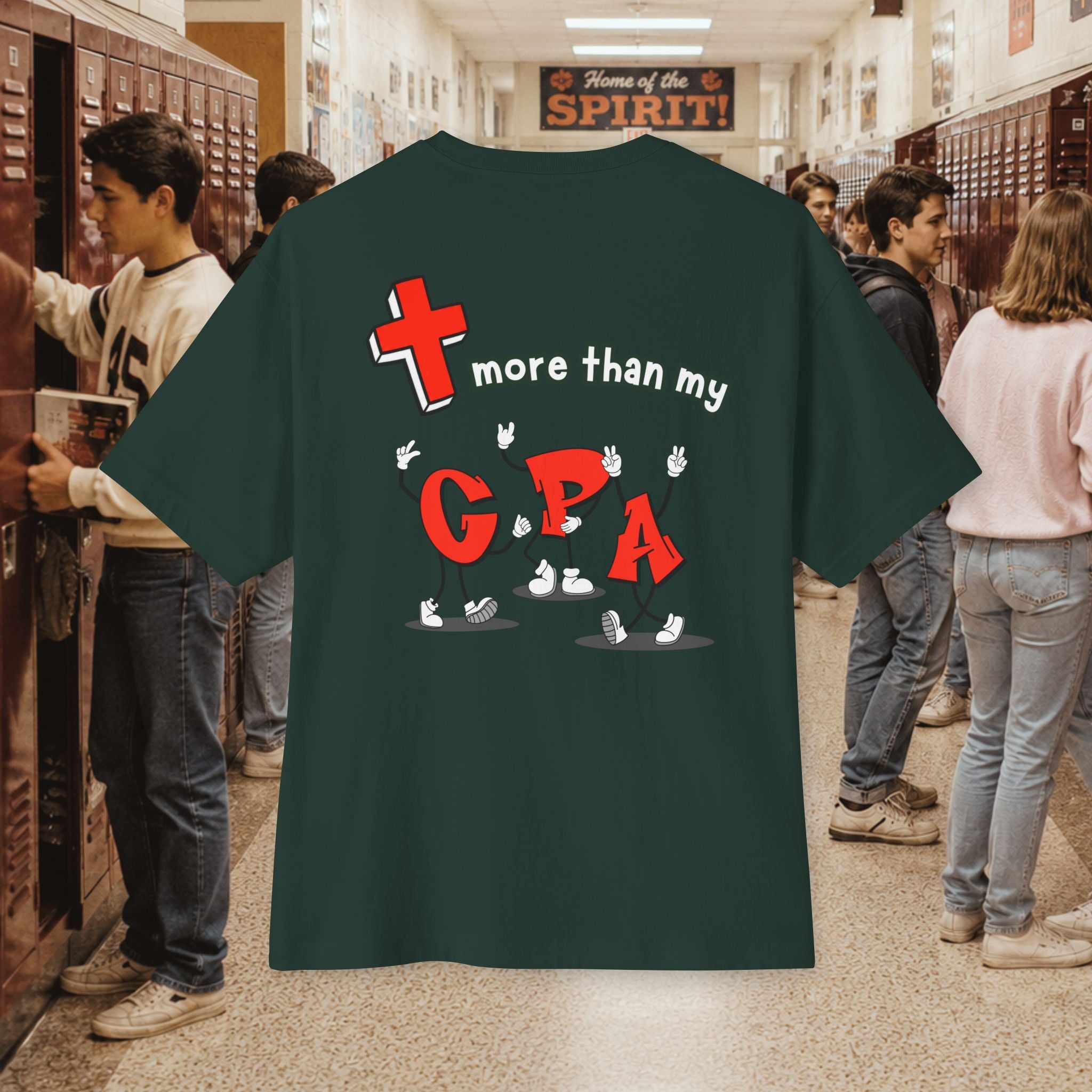 More Than My GPA Oversized Boxy T-Shirt - BACK