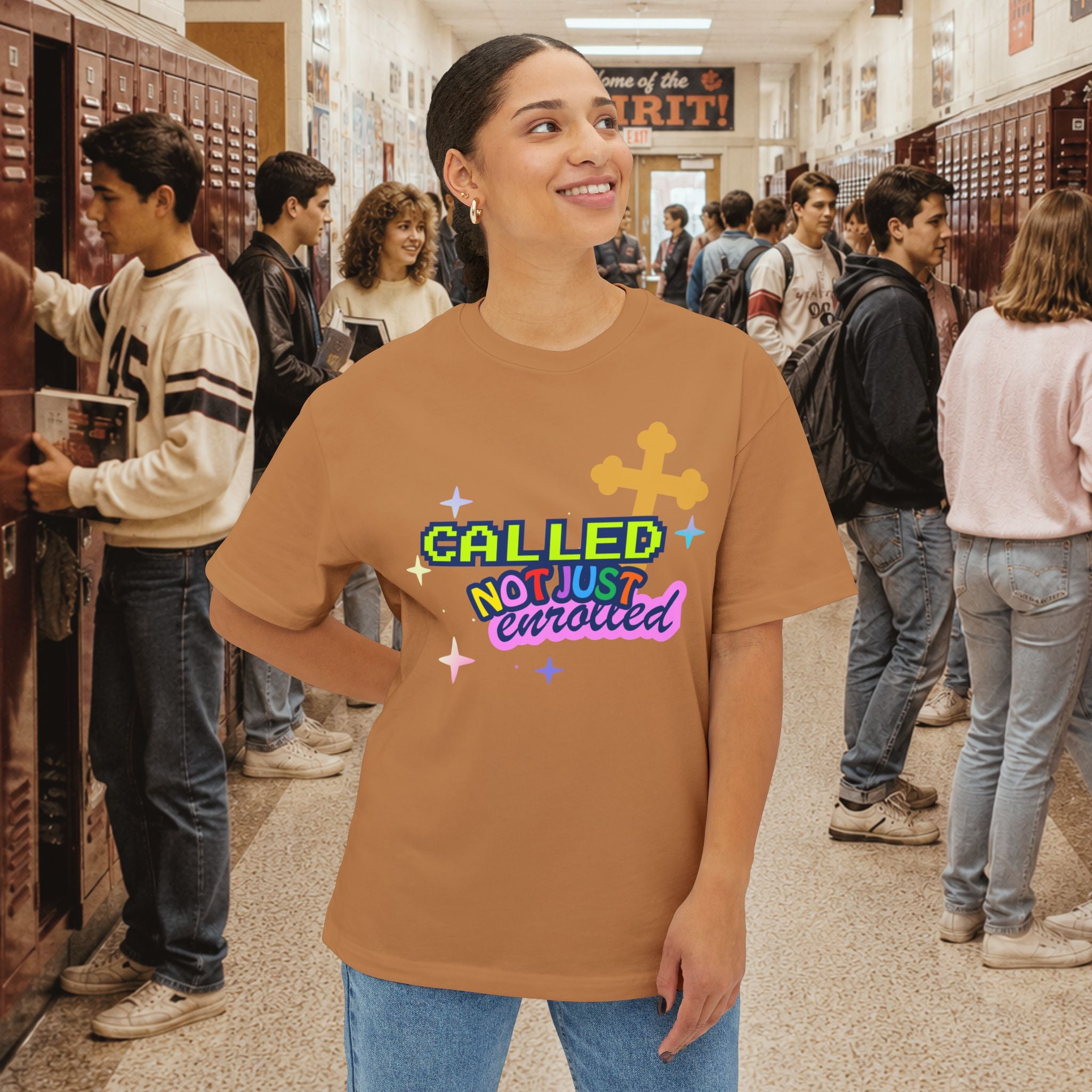 Called Not Just Enrolled Graphic oversized Boxy T-Shirt