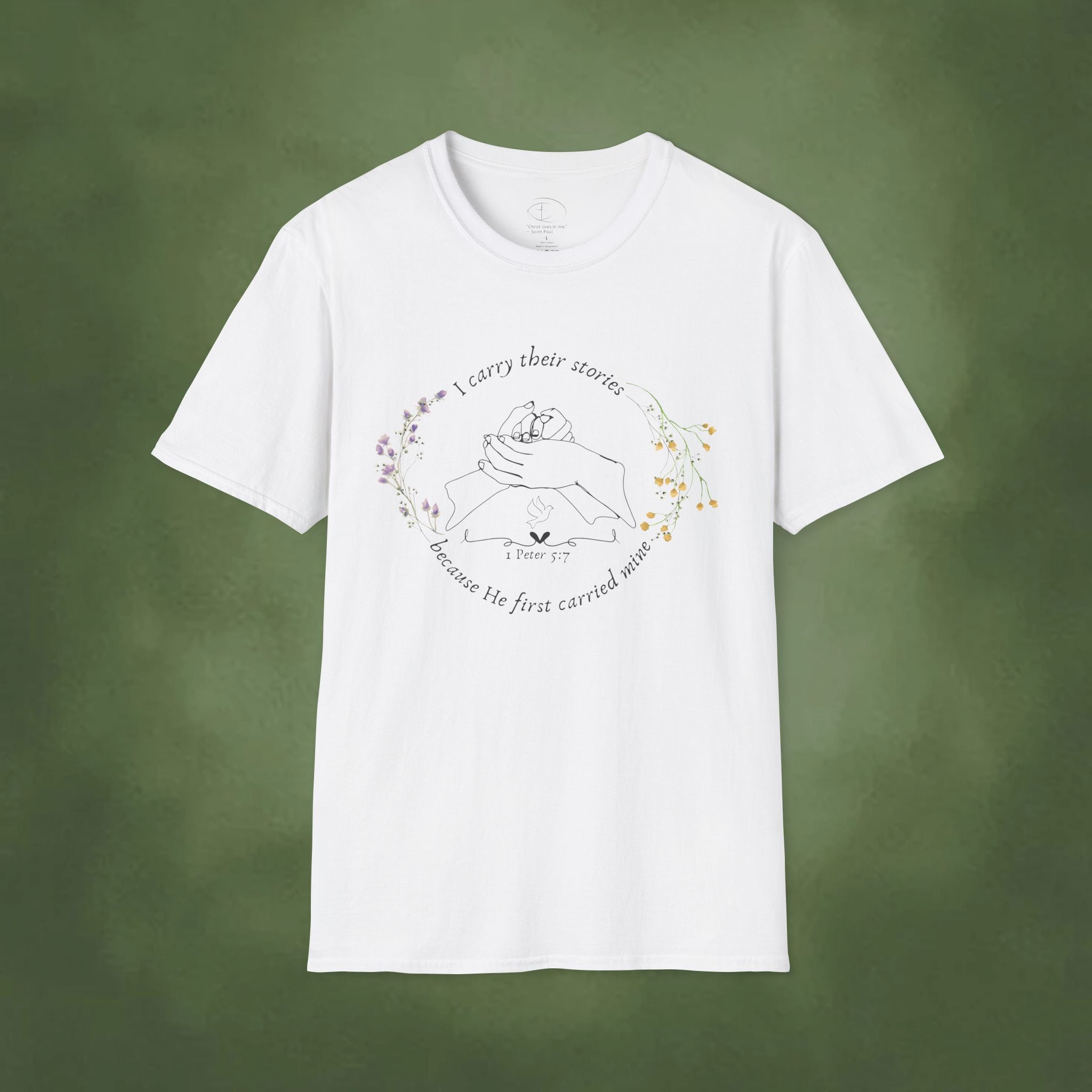 I Carry Their Stories Because He First Carried Mine T-shirt