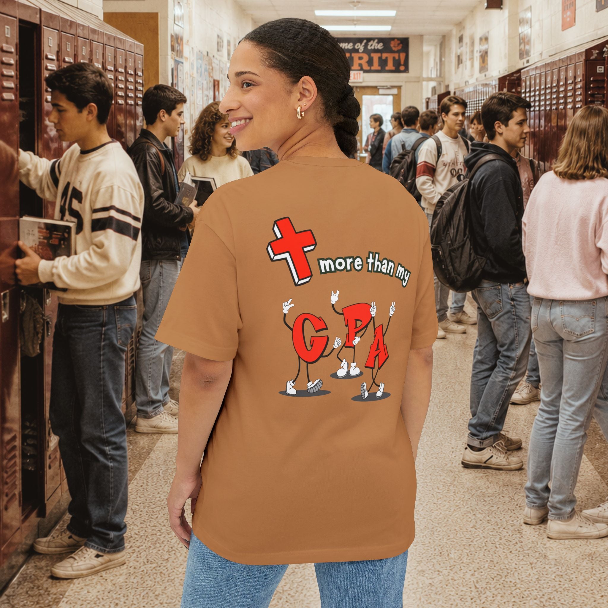 More Than My GPA Oversized Boxy T-Shirt - BACK