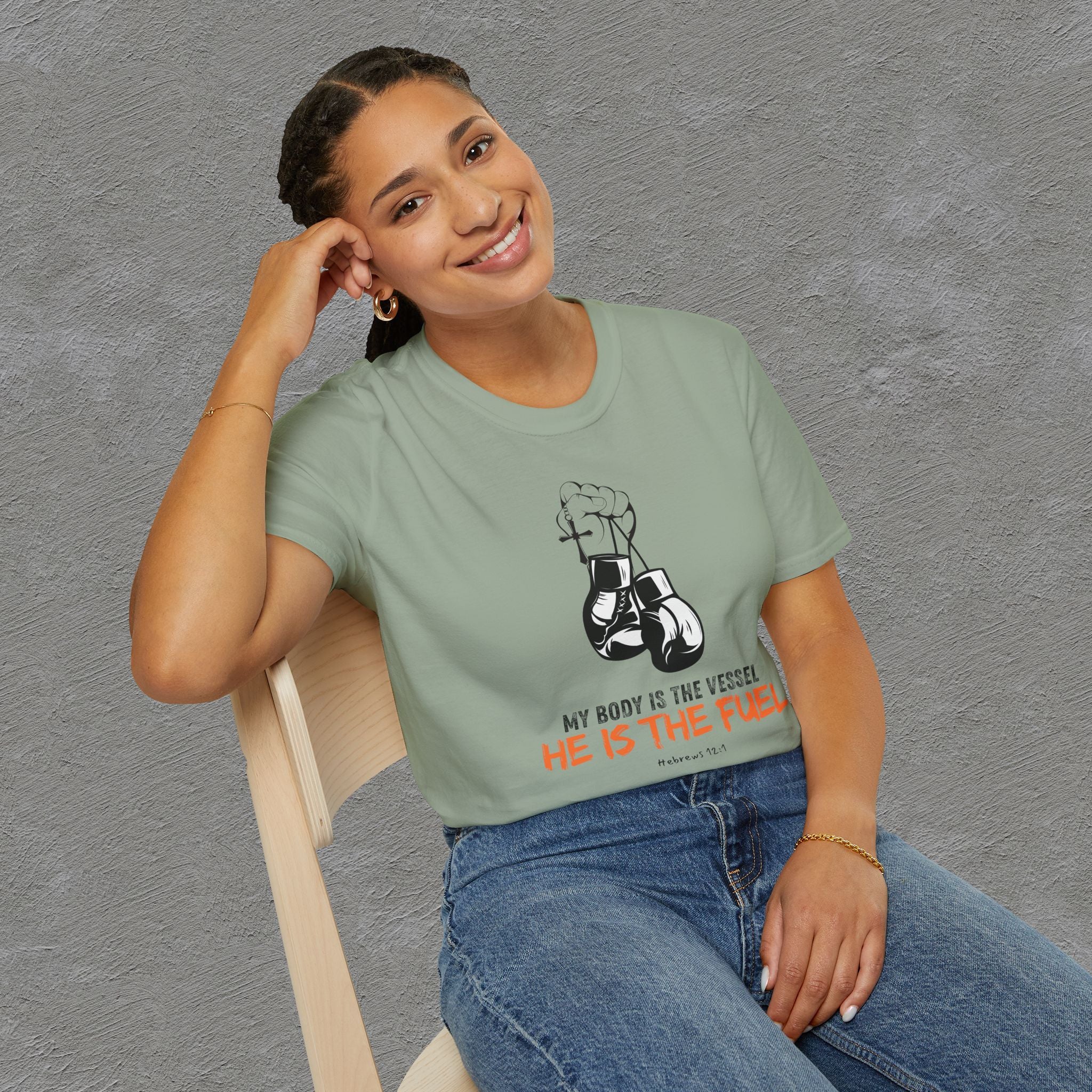 He is the fuel - Hebrews 12:1 T-shirt