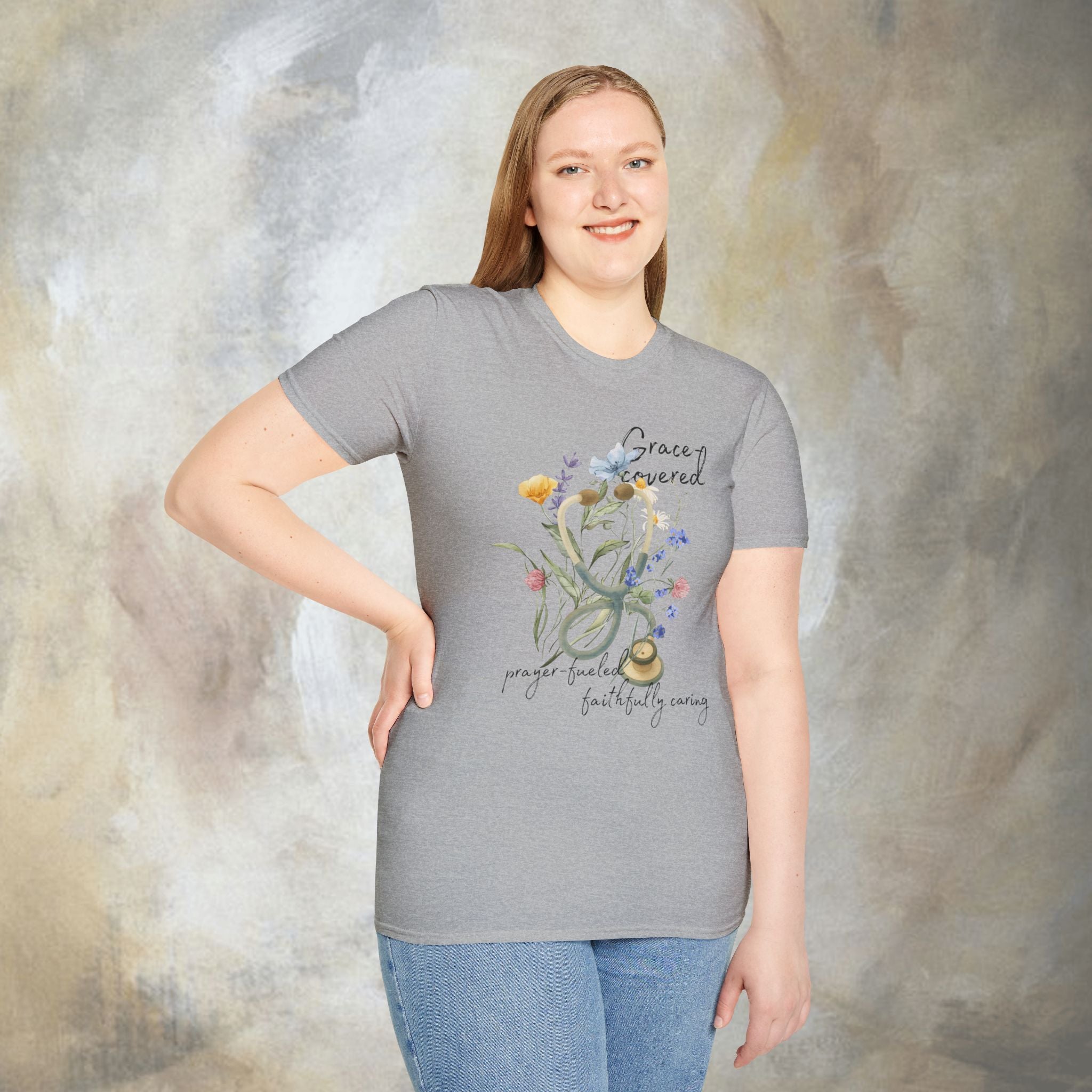 Grace covered, prayer fueled, faithfully caring T-Shirt