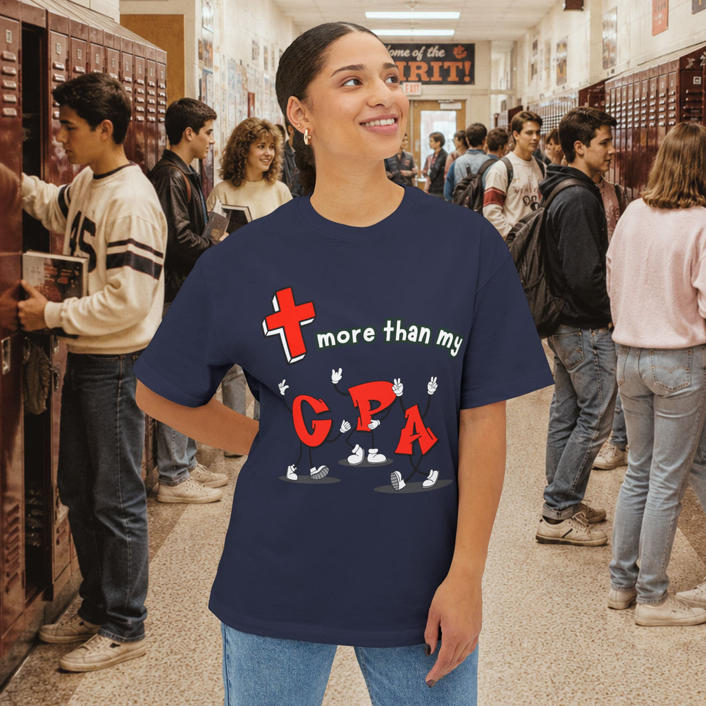 More Than My GPA Oversized Boxy T-Shirt