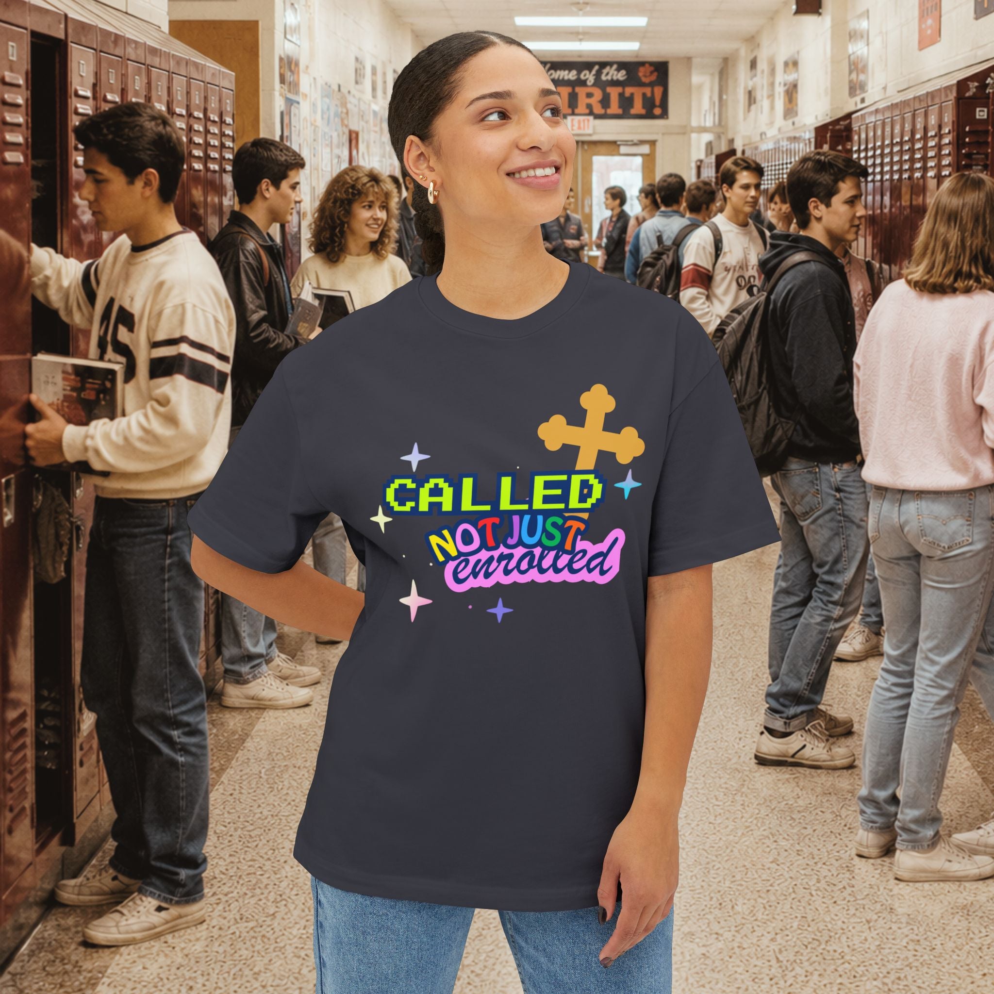 Called Not Just Enrolled Graphic oversized Boxy T-Shirt