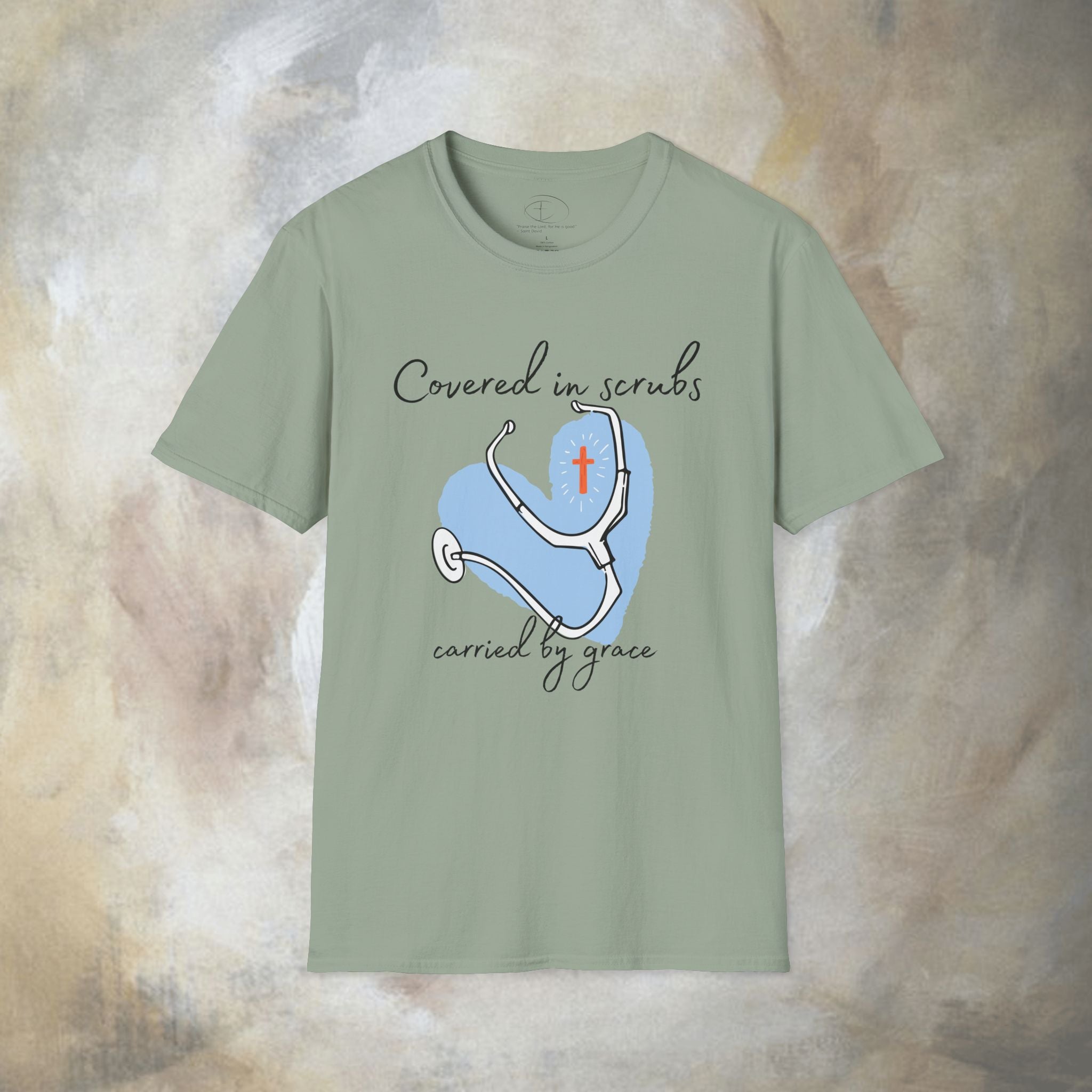 Covered in Scrubs, Carried by Grace T‑Shirt