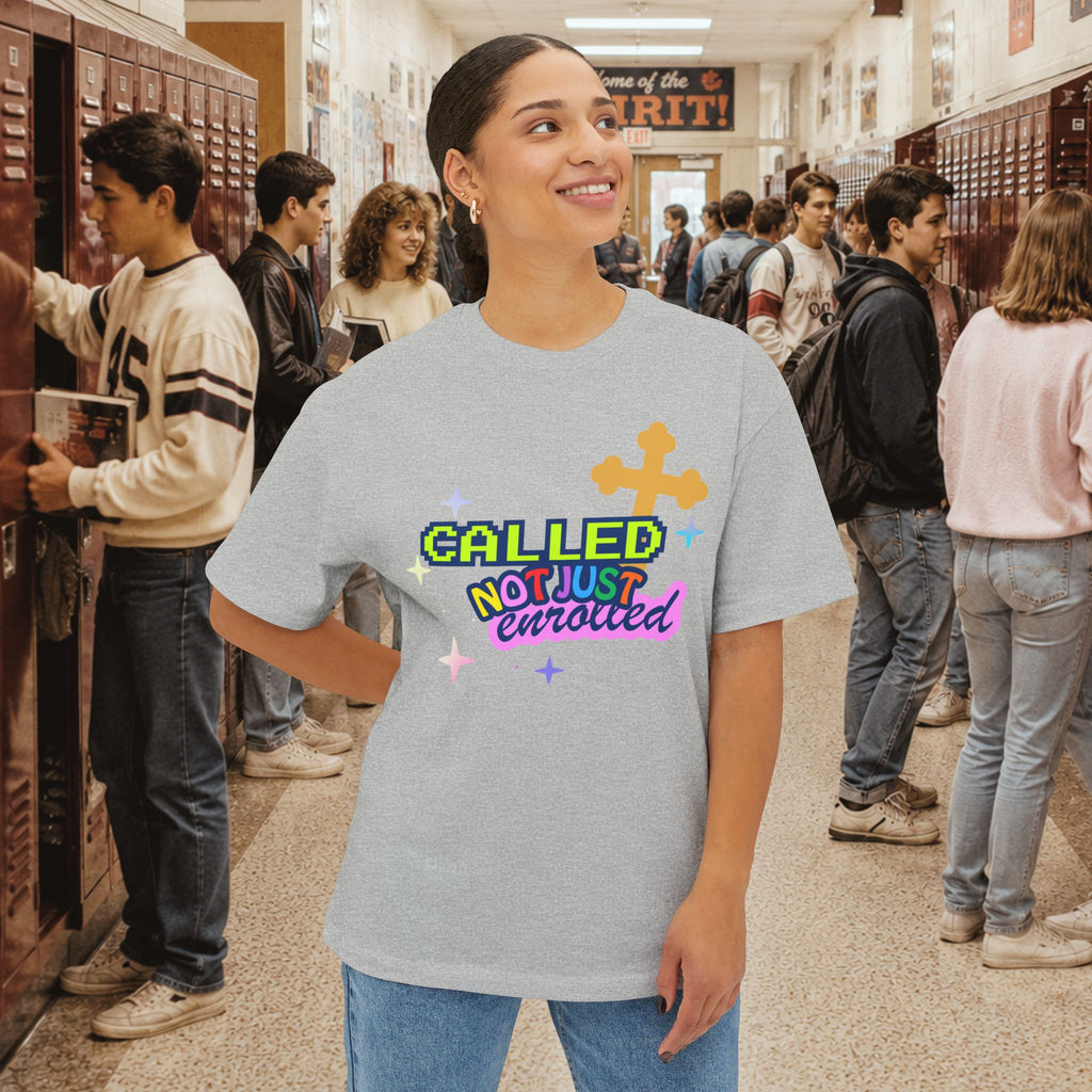 Called Not Just Enrolled Graphic oversized Boxy T-Shirt