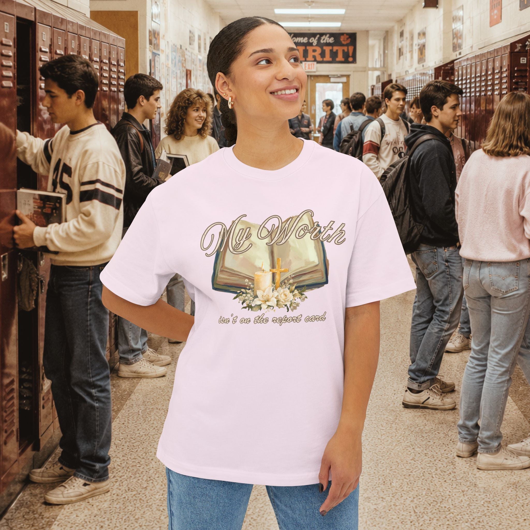 My Worth Isn’t on the Report Card Oversized T-Shirt