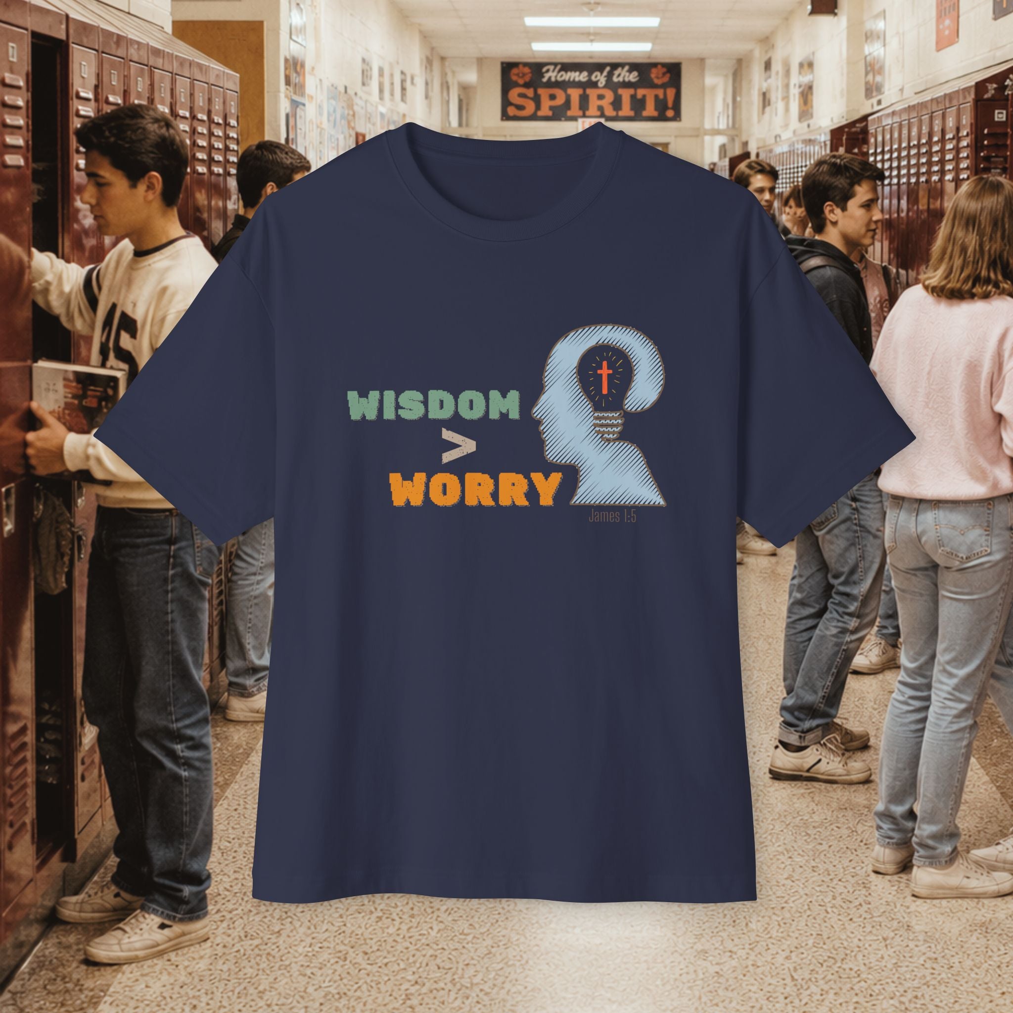 Wisdom Over Worry Oversized Boxy T-Shirt