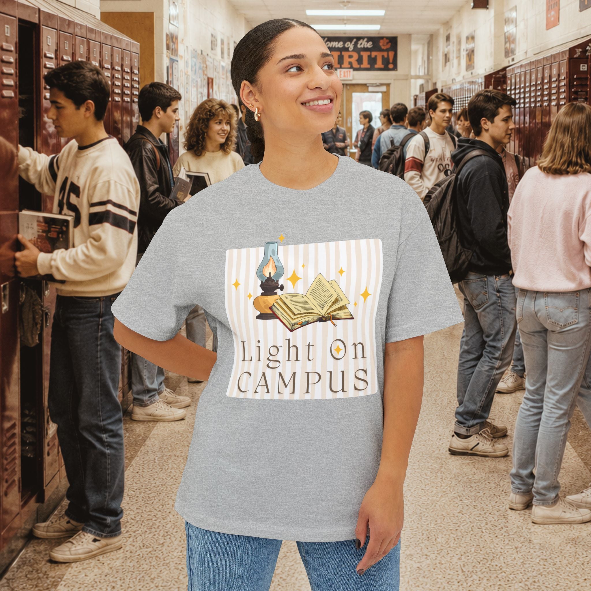 Light on Campus Oversized Boxy T-Shirt