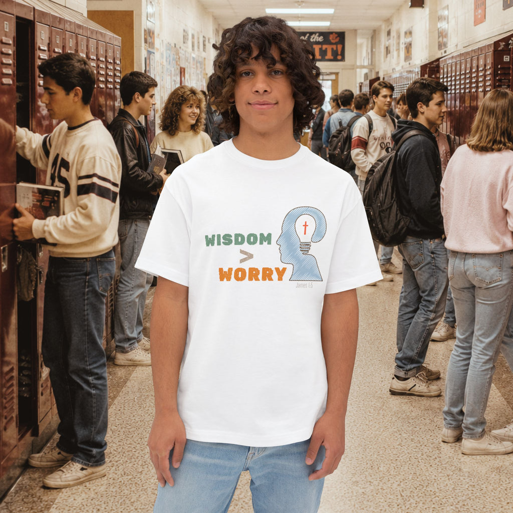 Wisdom Over Worry Oversized Boxy T-Shirt