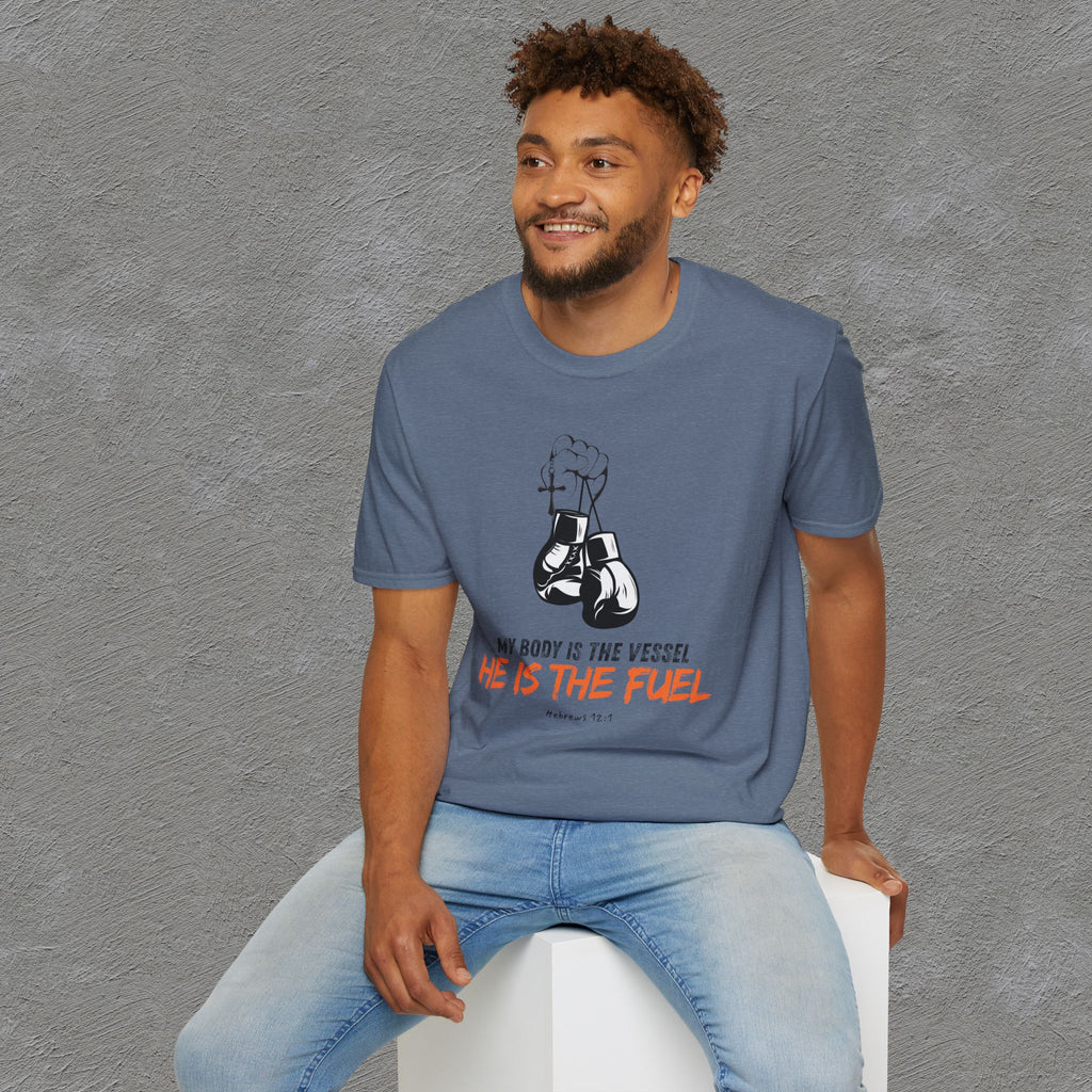 He is the fuel - Hebrews 12:1 T-shirt