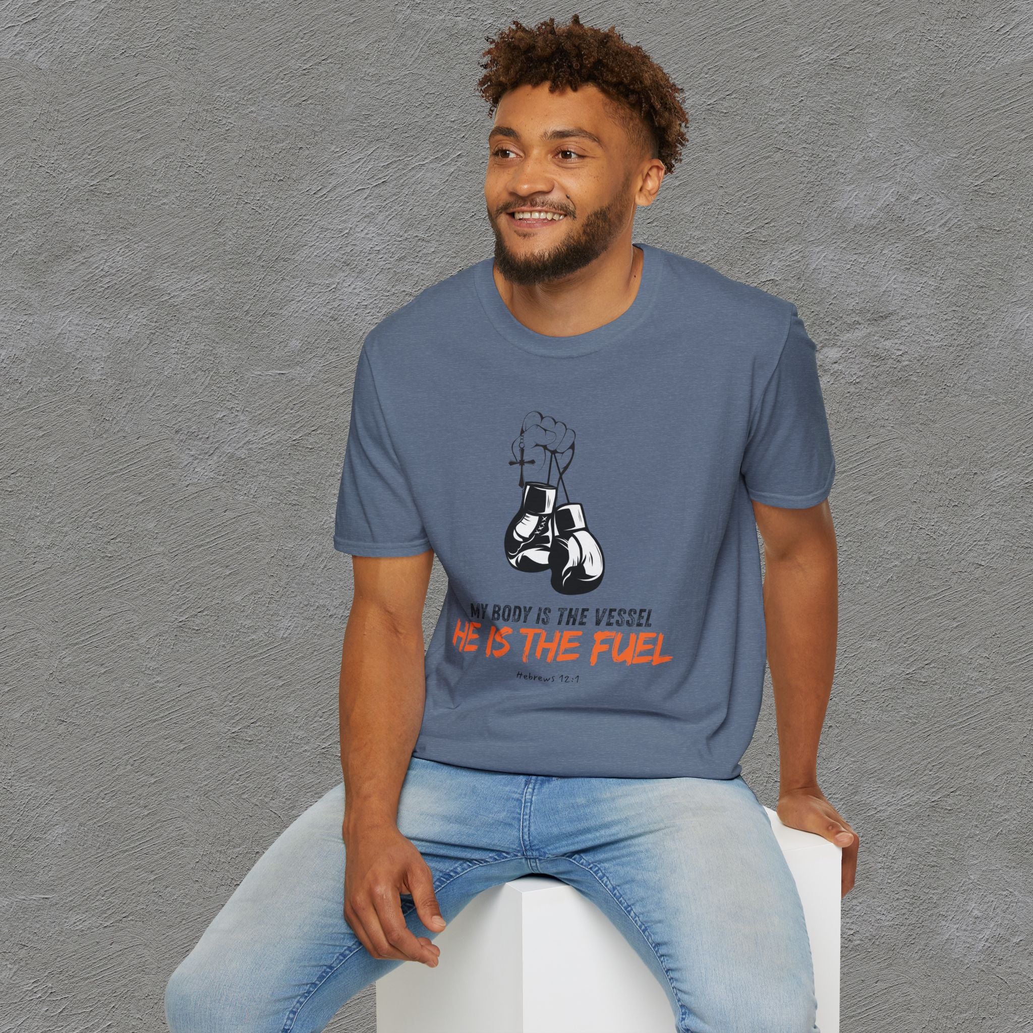 He is the fuel - Hebrews 12:1 T-shirt