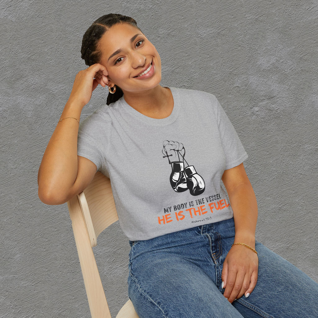 He is the fuel - Hebrews 12:1 T-shirt