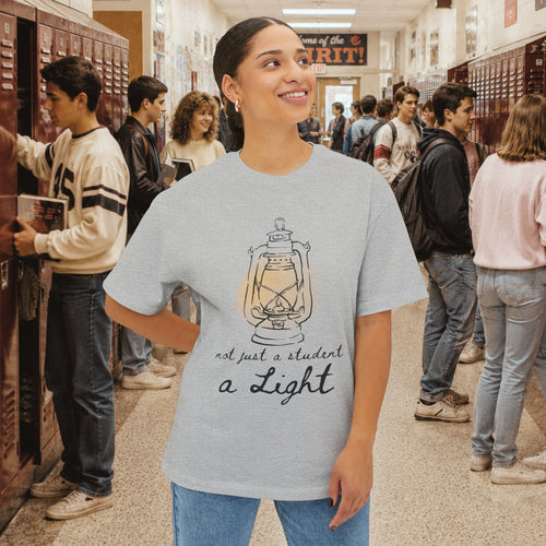 "Not Just a Student, a Light" Oversized Boxy Shirt