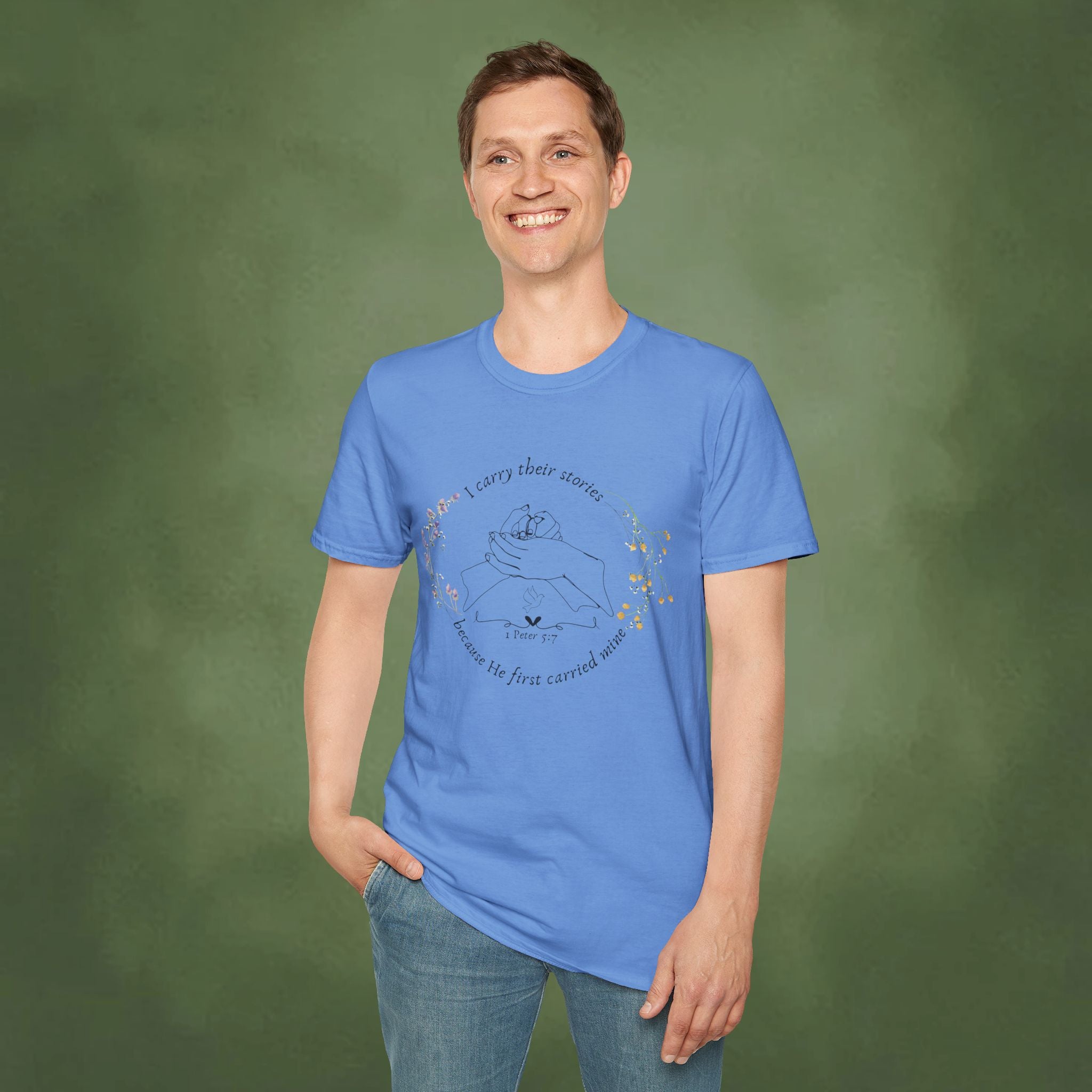 I Carry Their Stories Because He First Carried Mine T-shirt