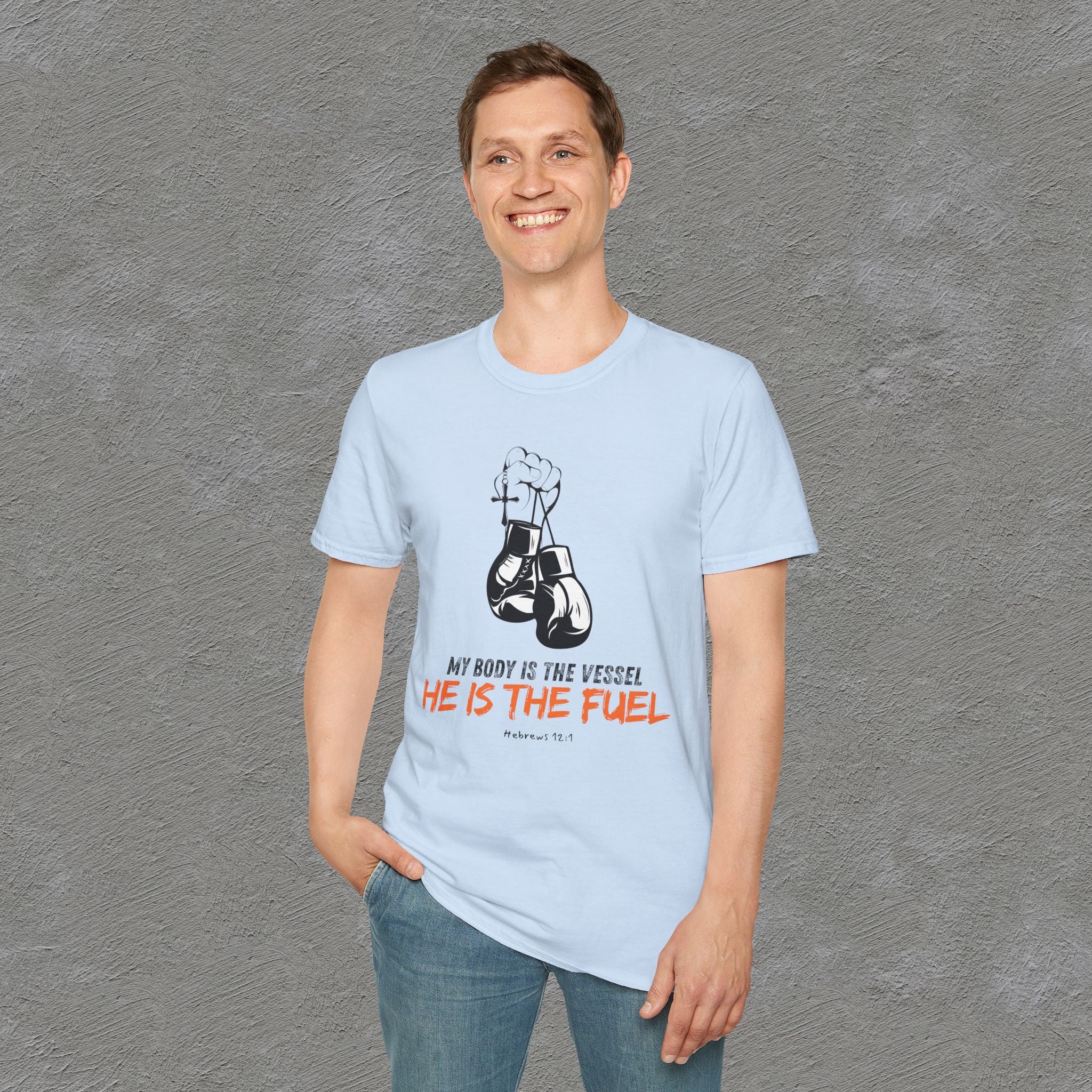 He is the fuel - Hebrews 12:1 T-shirt