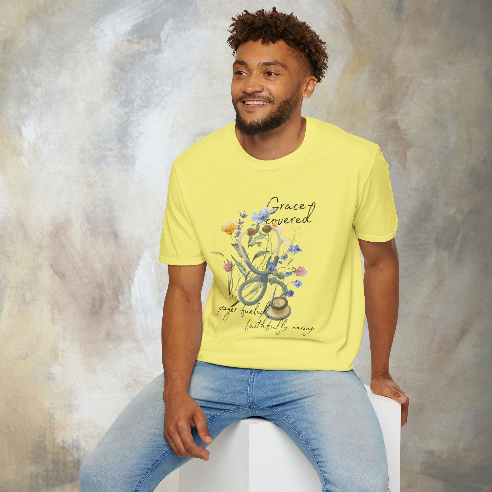 Grace covered, prayer fueled, faithfully caring T-Shirt