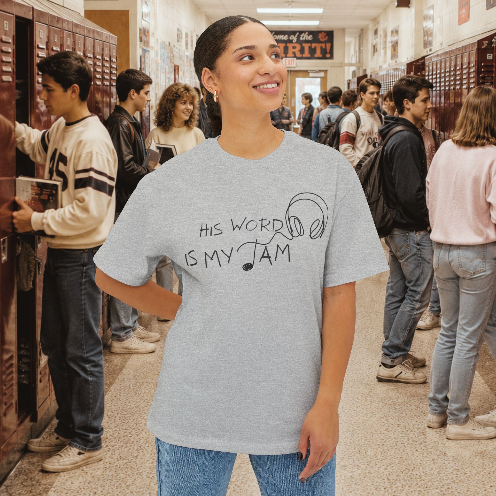 His Word Is My Jam Oversized Boxy T-shirt