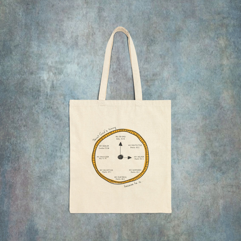 Trust God's Timing Tote Bag