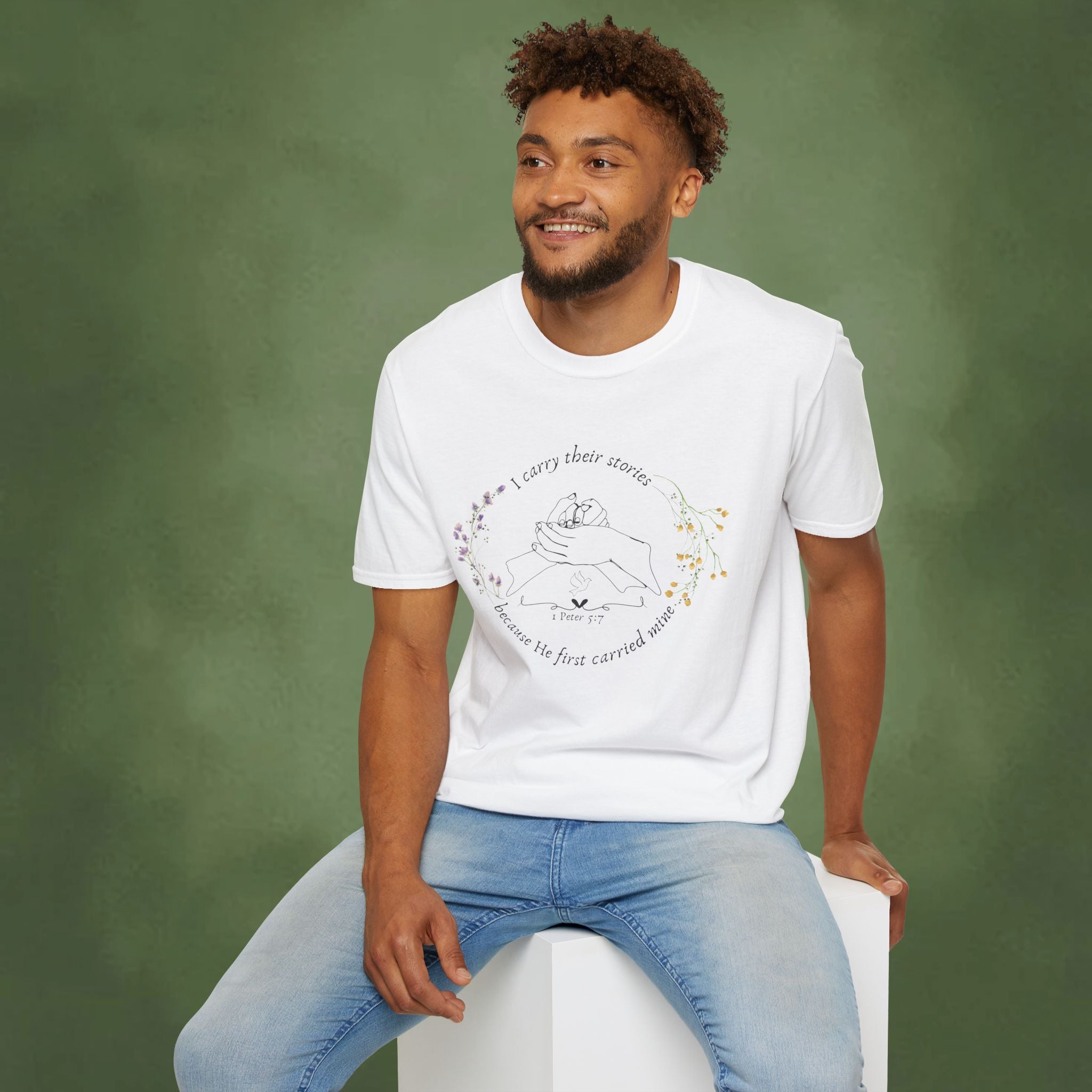 I Carry Their Stories Because He First Carried Mine T-shirt
