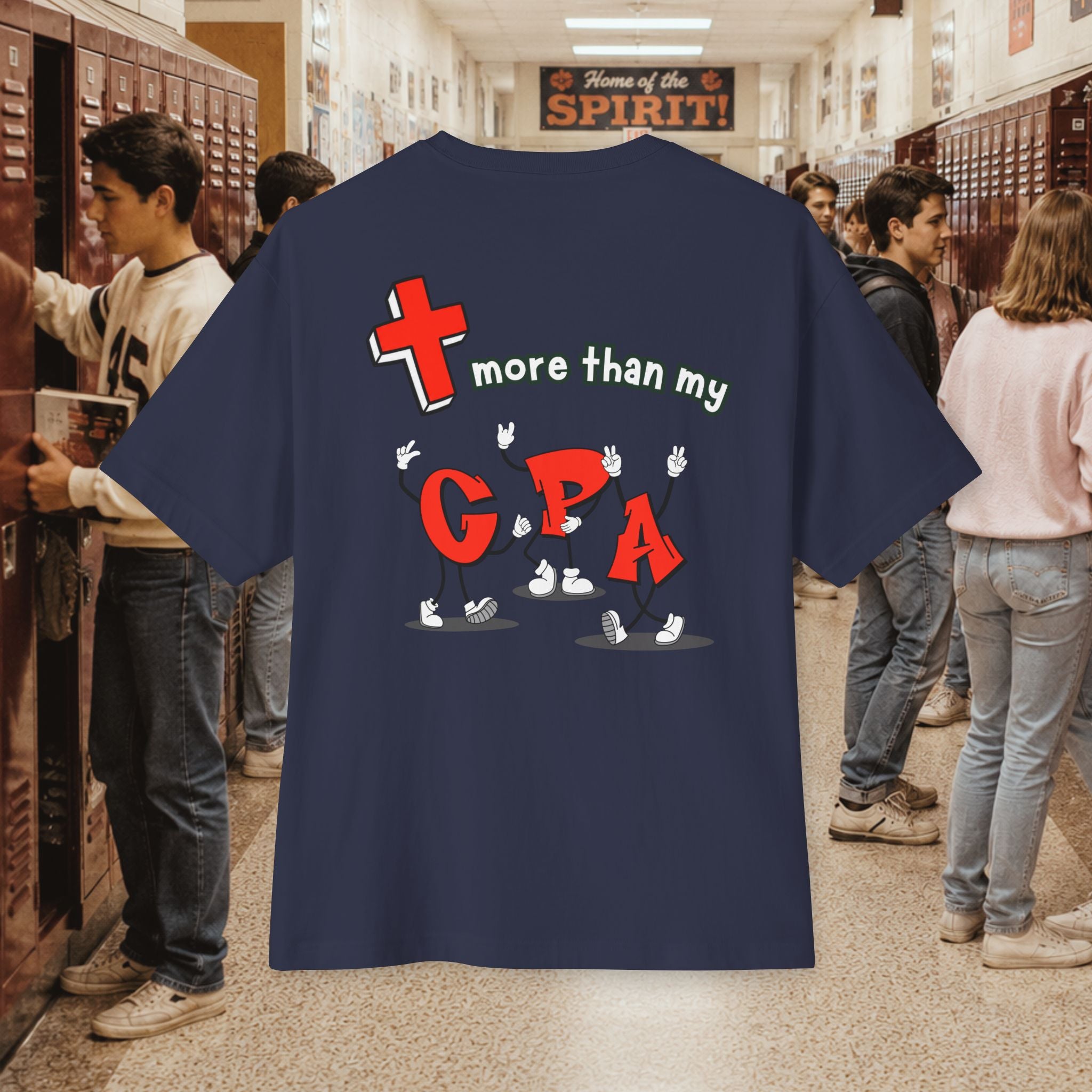 More Than My GPA Oversized Boxy T-Shirt - BACK