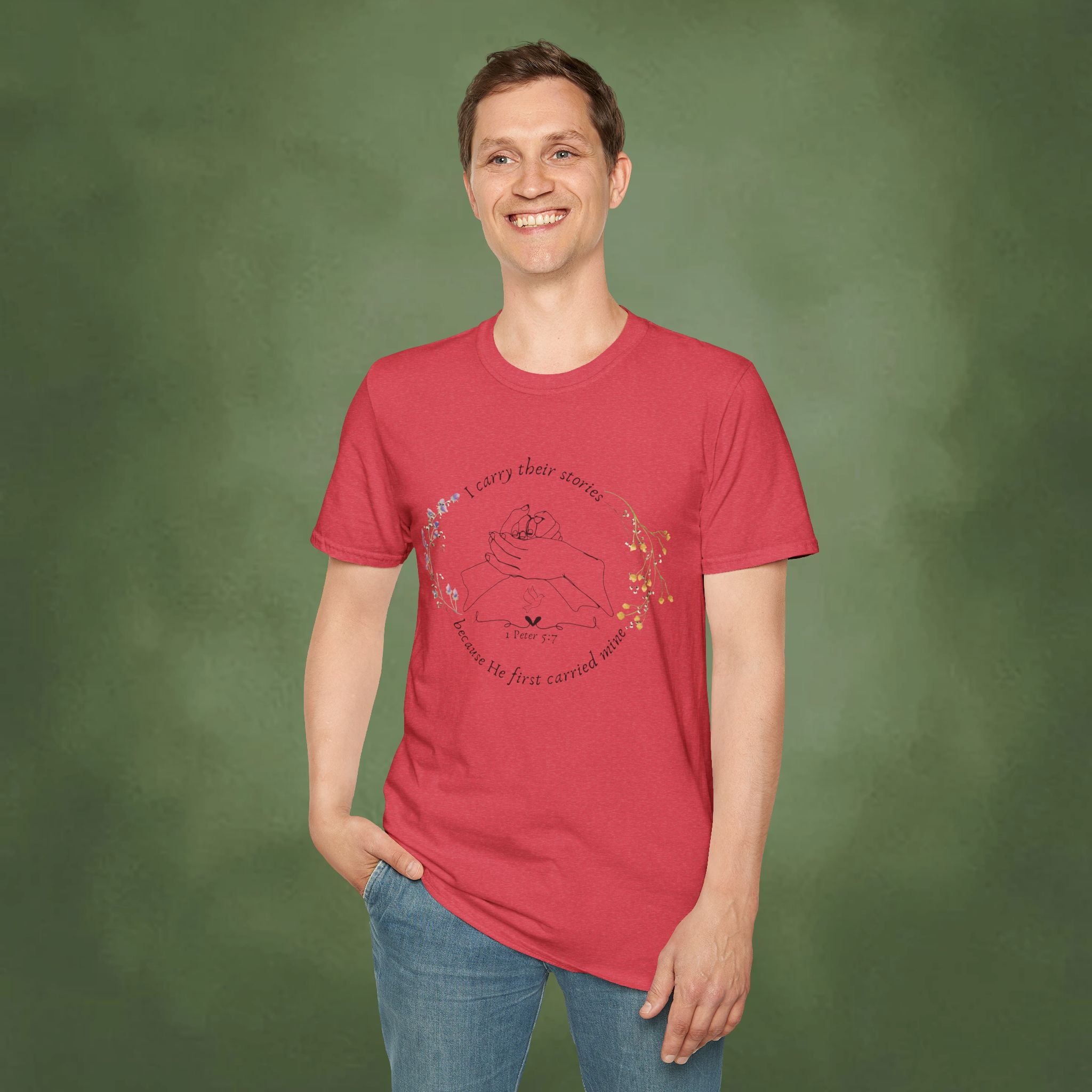 I Carry Their Stories Because He First Carried Mine T-shirt