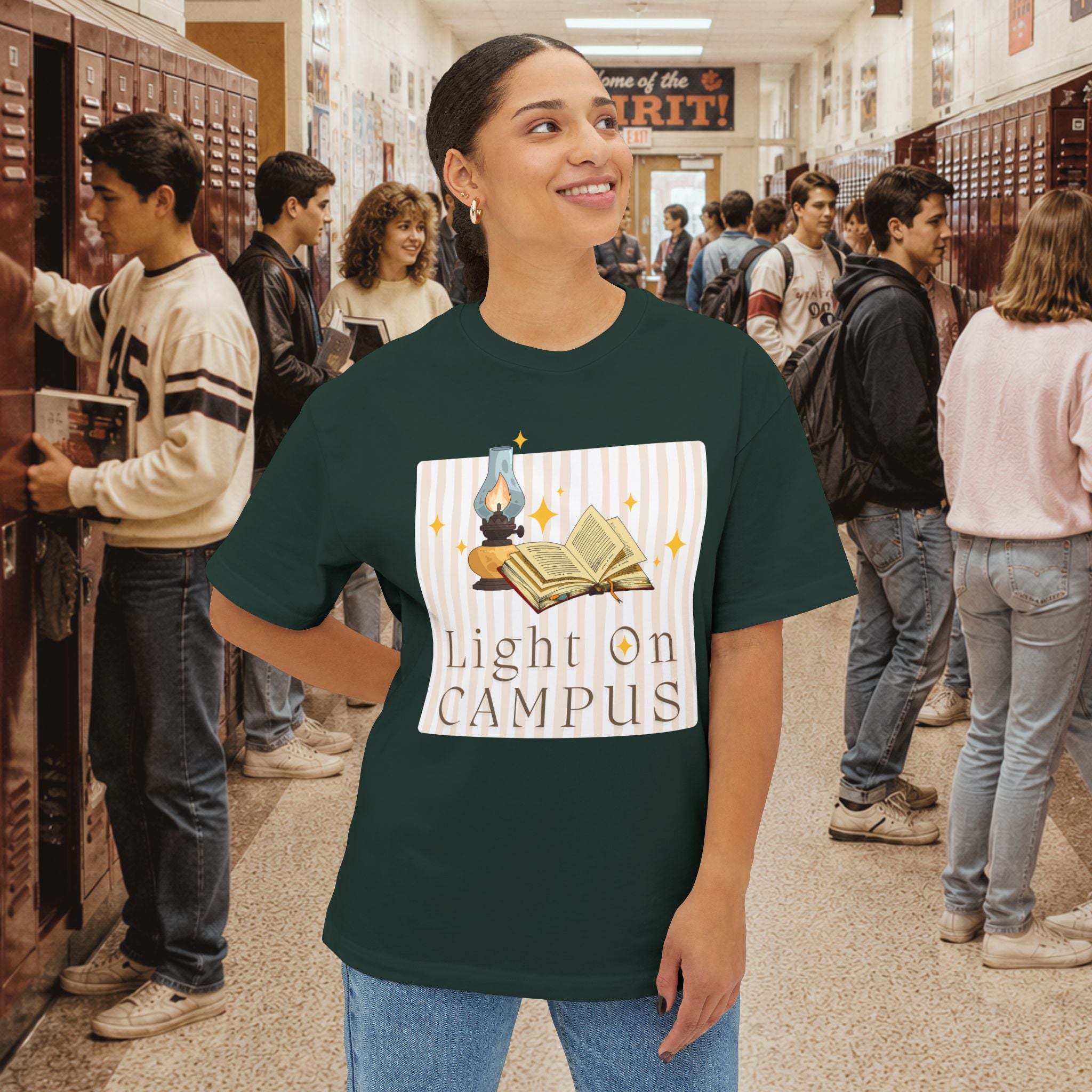 Light on Campus Oversized Boxy T-Shirt