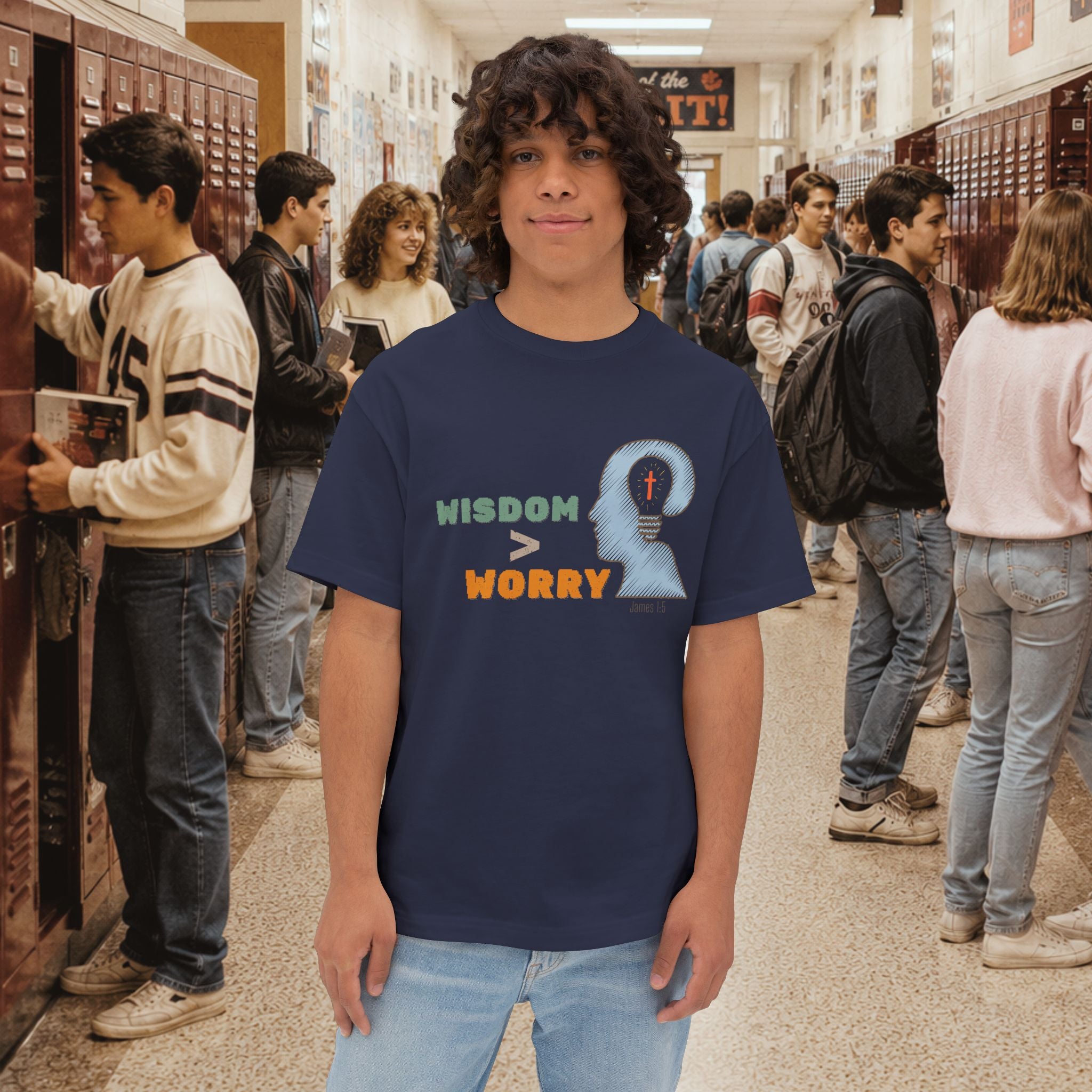 Wisdom Over Worry Oversized Boxy T-Shirt