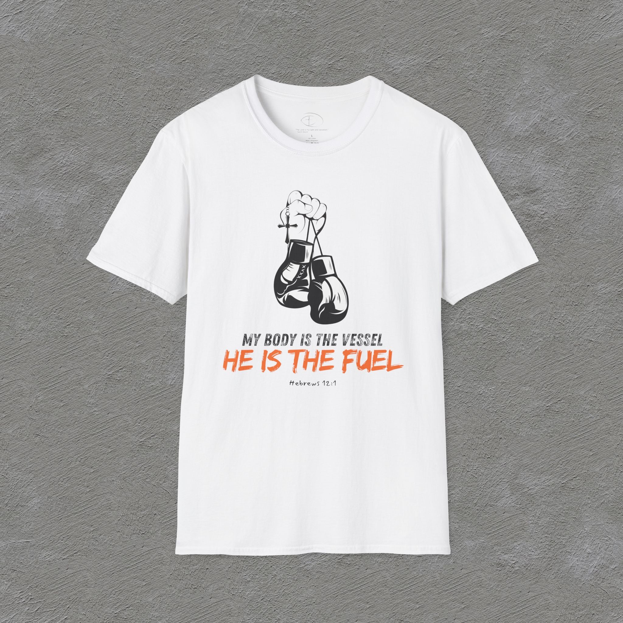 He is the fuel - Hebrews 12:1 T-shirt