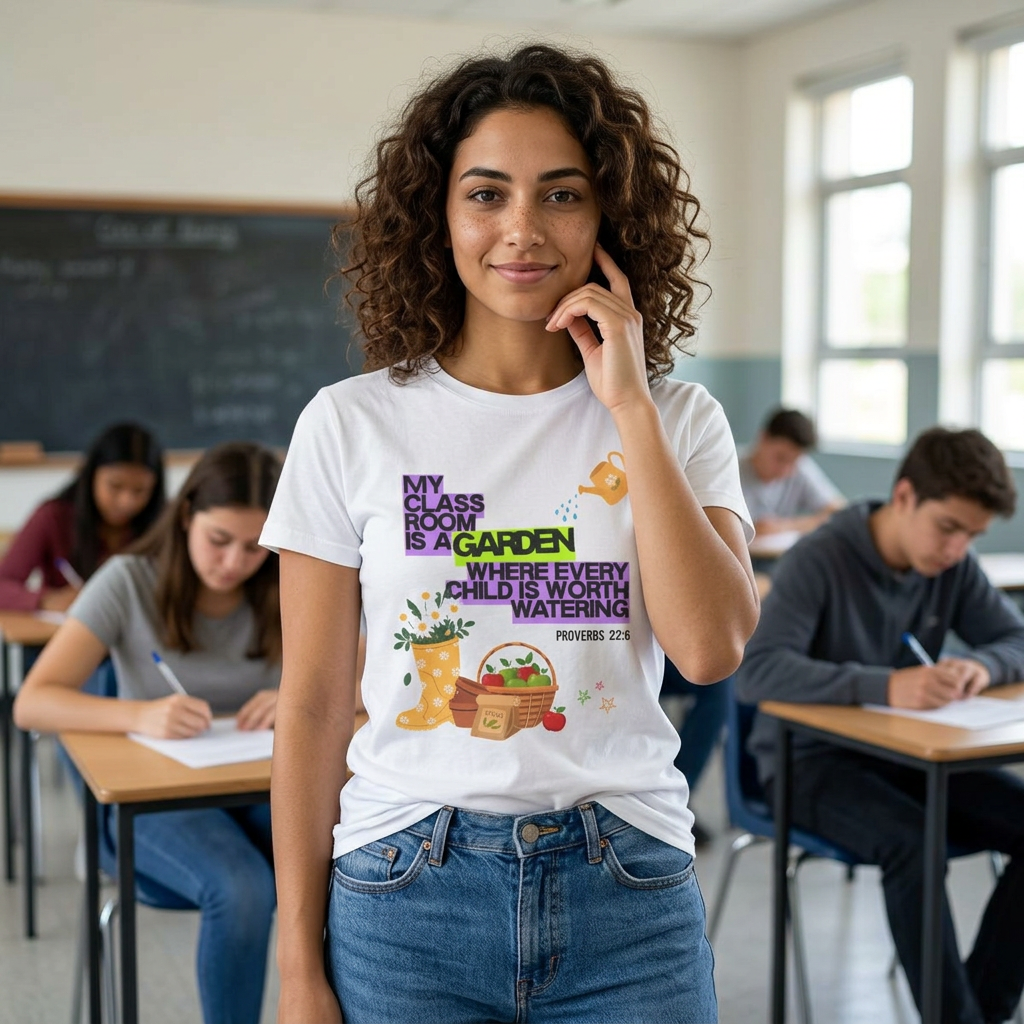 My Classroom Is a Garden Proverb 22:6 T-Shirt