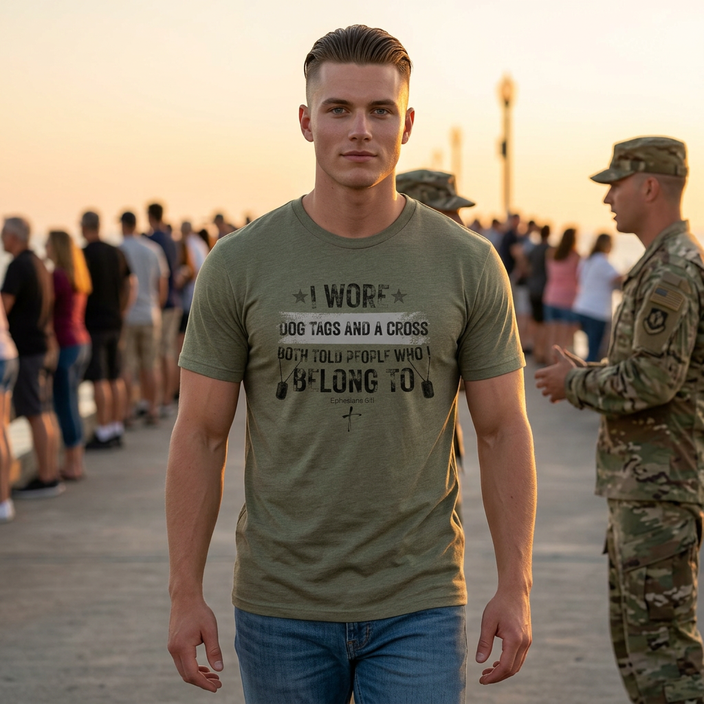 I Wore Dog Tags and a Cross—Both Told People Who I Belong To T-Shirt