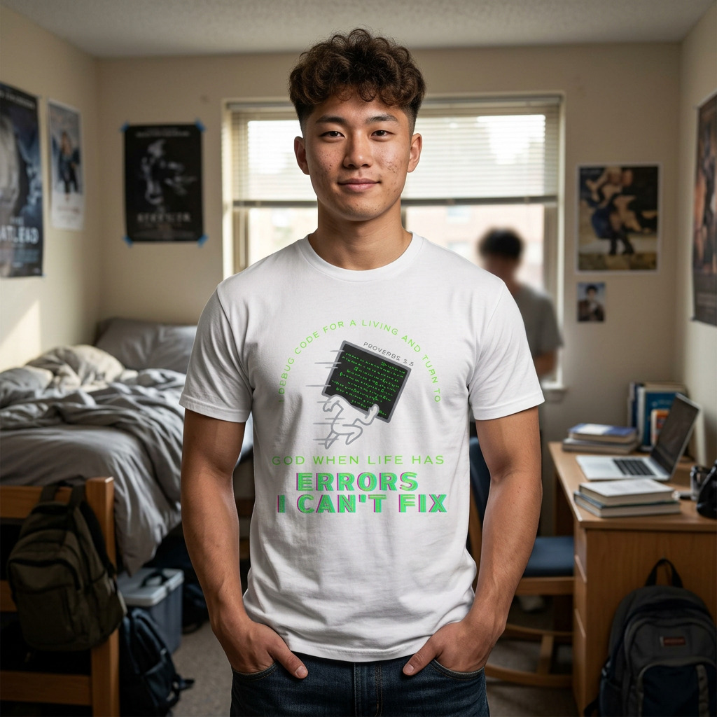 I Debug Code for a Living and Turn to God When Life Has Errors I Can't Fix T-Shirt