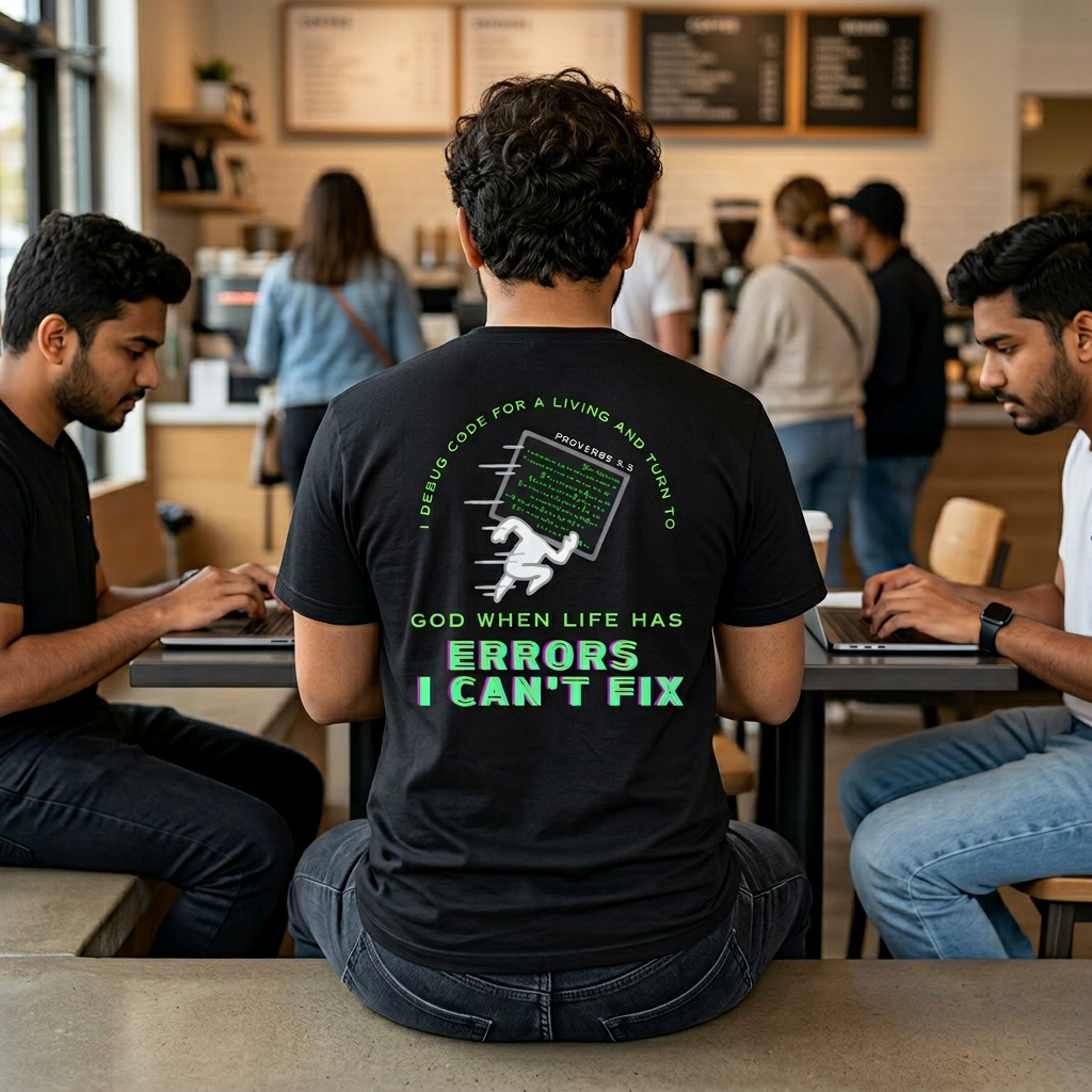 I Debug Code for a Living and Turn to God When Life Has Errors I Can't Fix T-Shirt