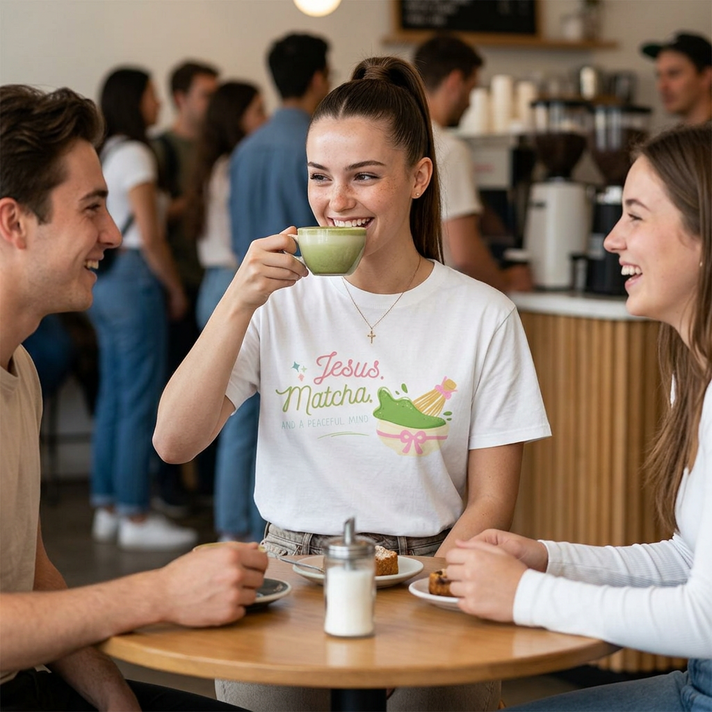 Jesus, Matcha and a peaceful mind T-shirt