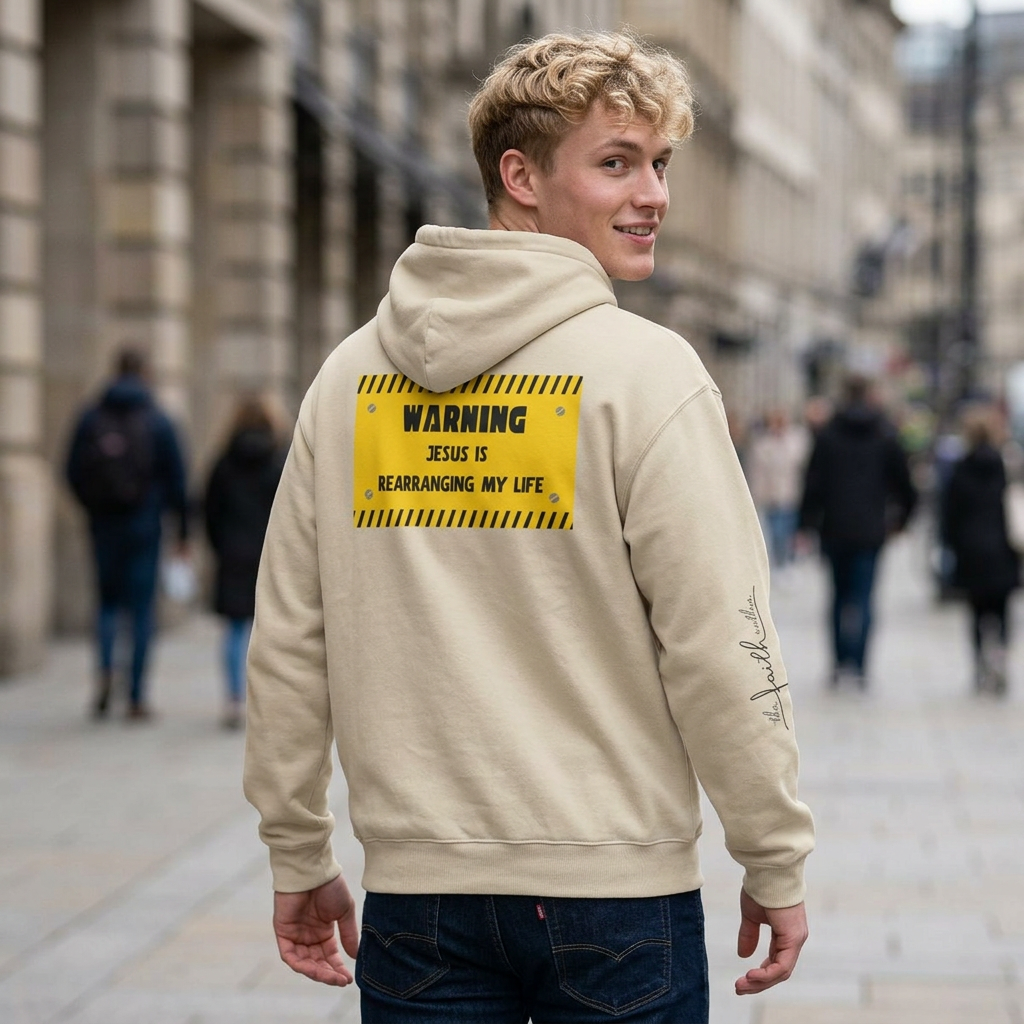 Warning: Jesus Is Rearranging My Life Hoodie