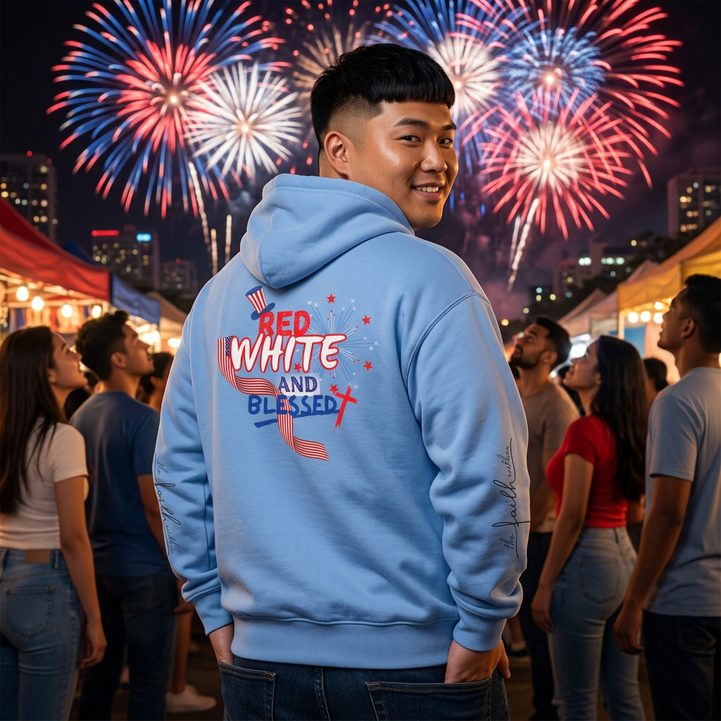 Red White and Blessed Hoodie