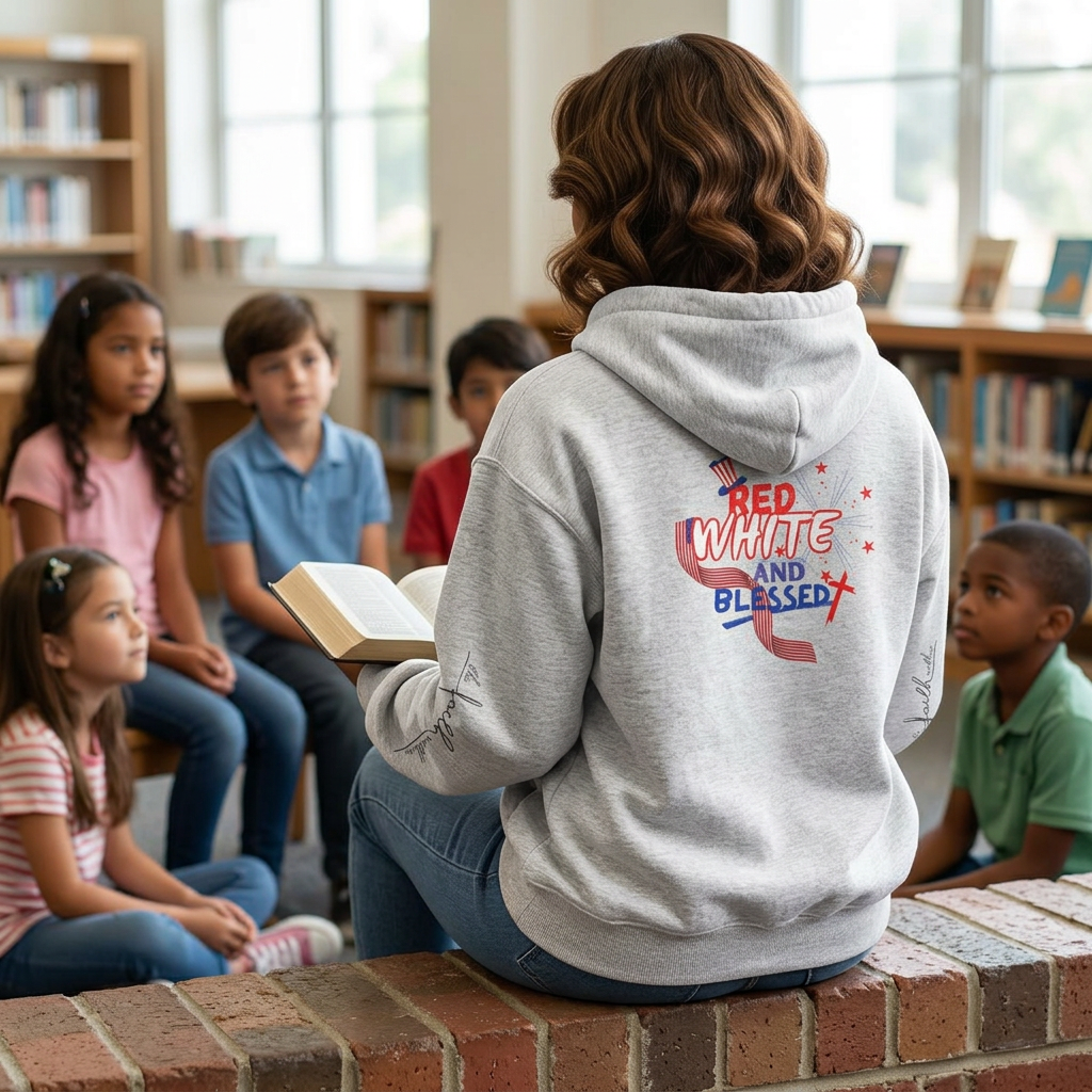 Red White and Blessed Hoodie