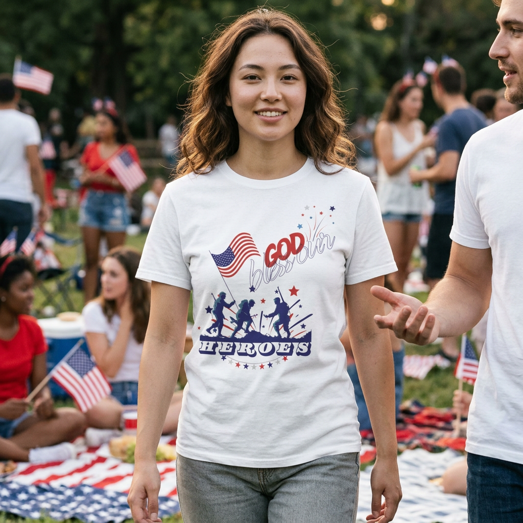 God Bless our heroes T-Shirt