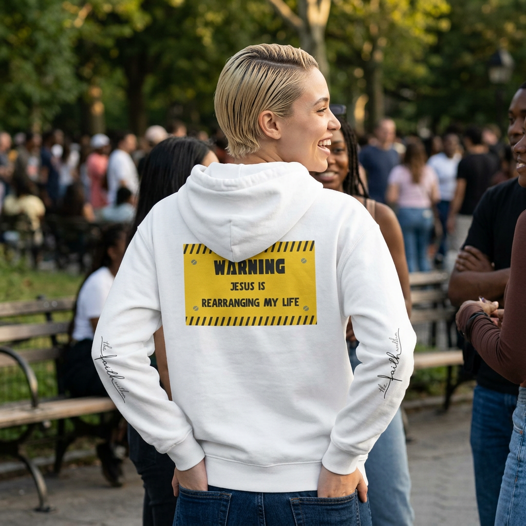 Warning: Jesus Is Rearranging My Life Hoodie