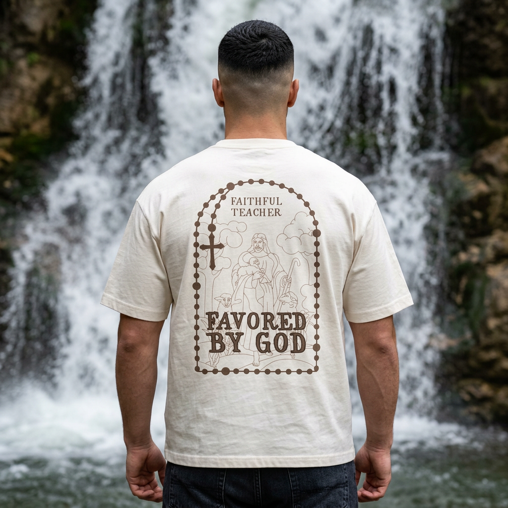 Faithful Teacher, Favored by God oversized T-Shirt