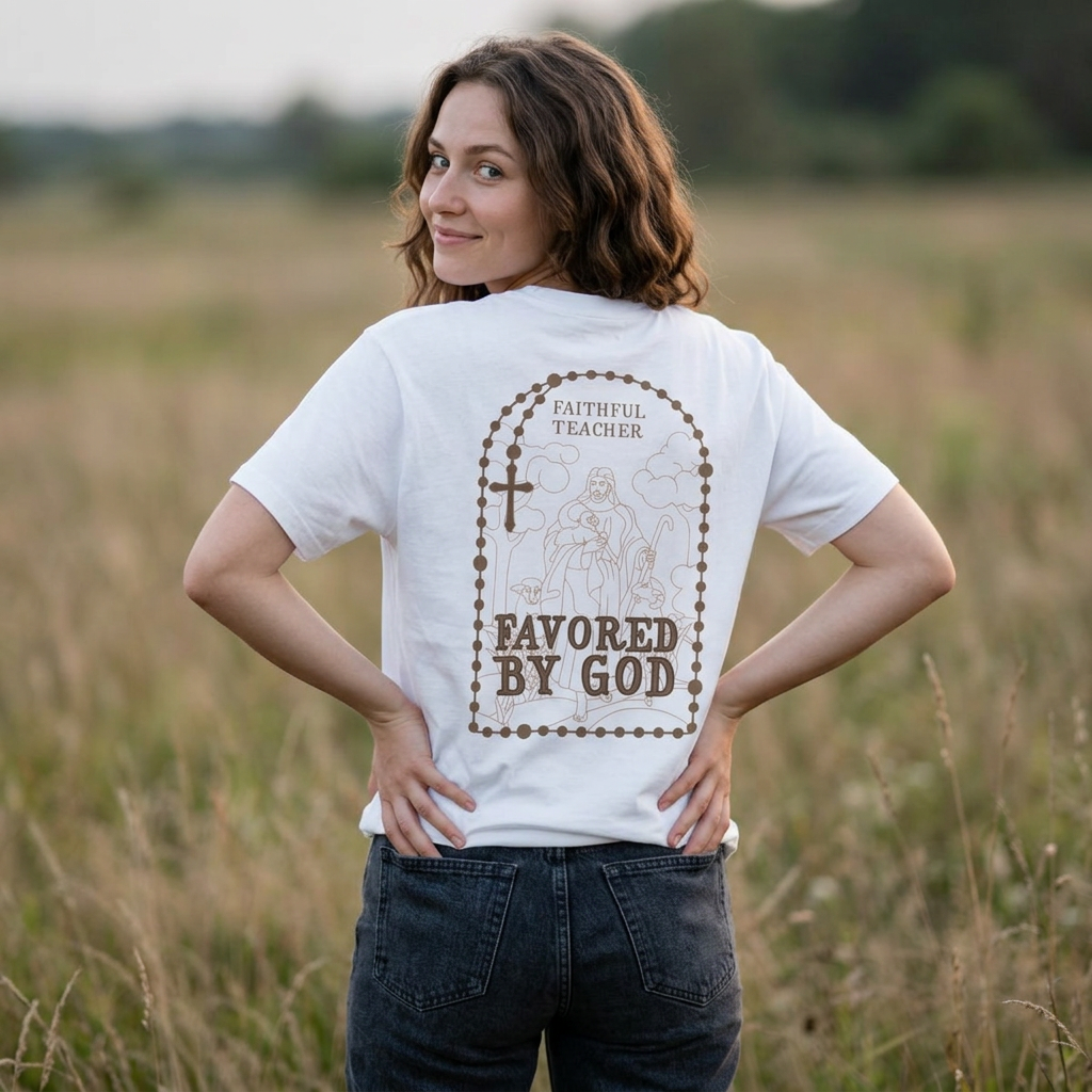Faithful Teacher, Favored by God T-Shirt