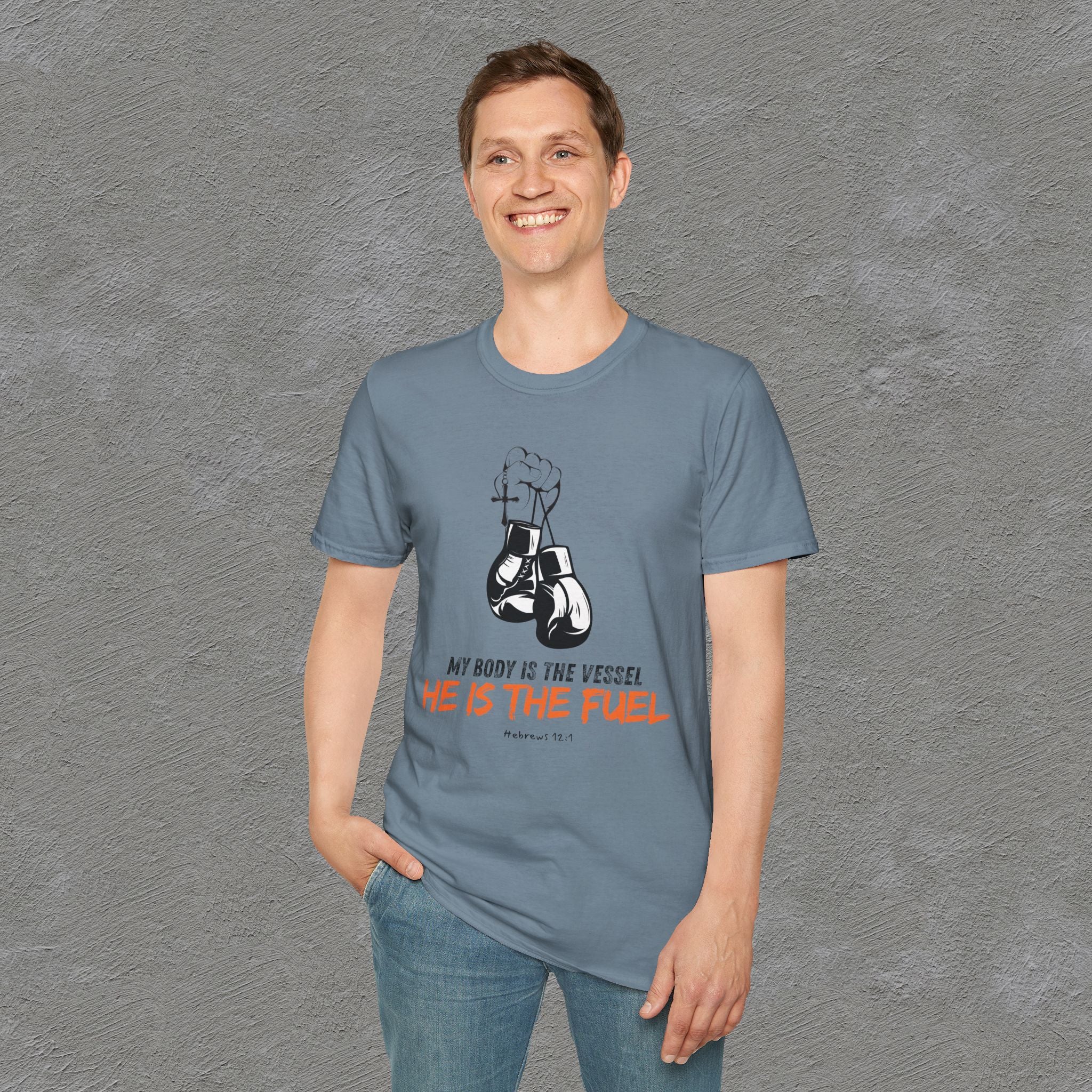 He is the fuel - Hebrews 12:1 T-shirt