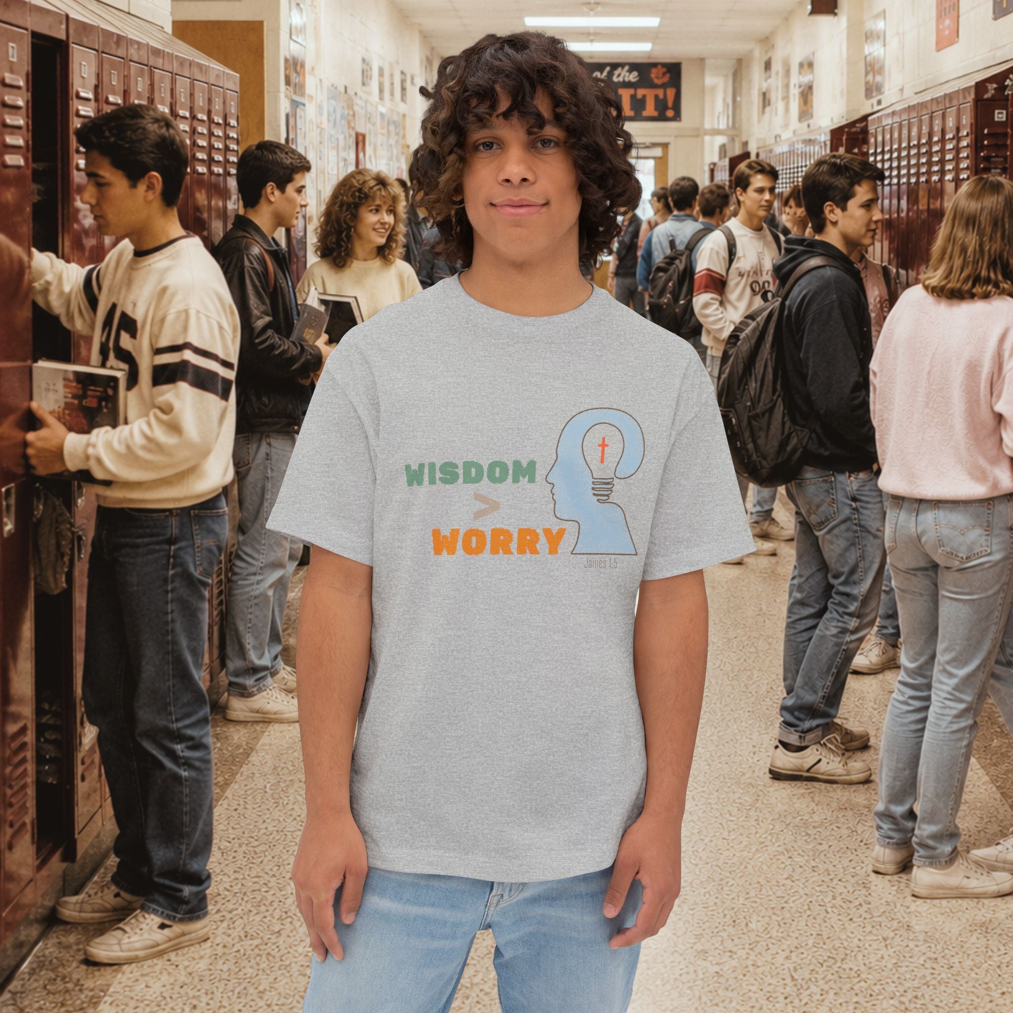 Wisdom Over Worry Oversized Boxy T-Shirt