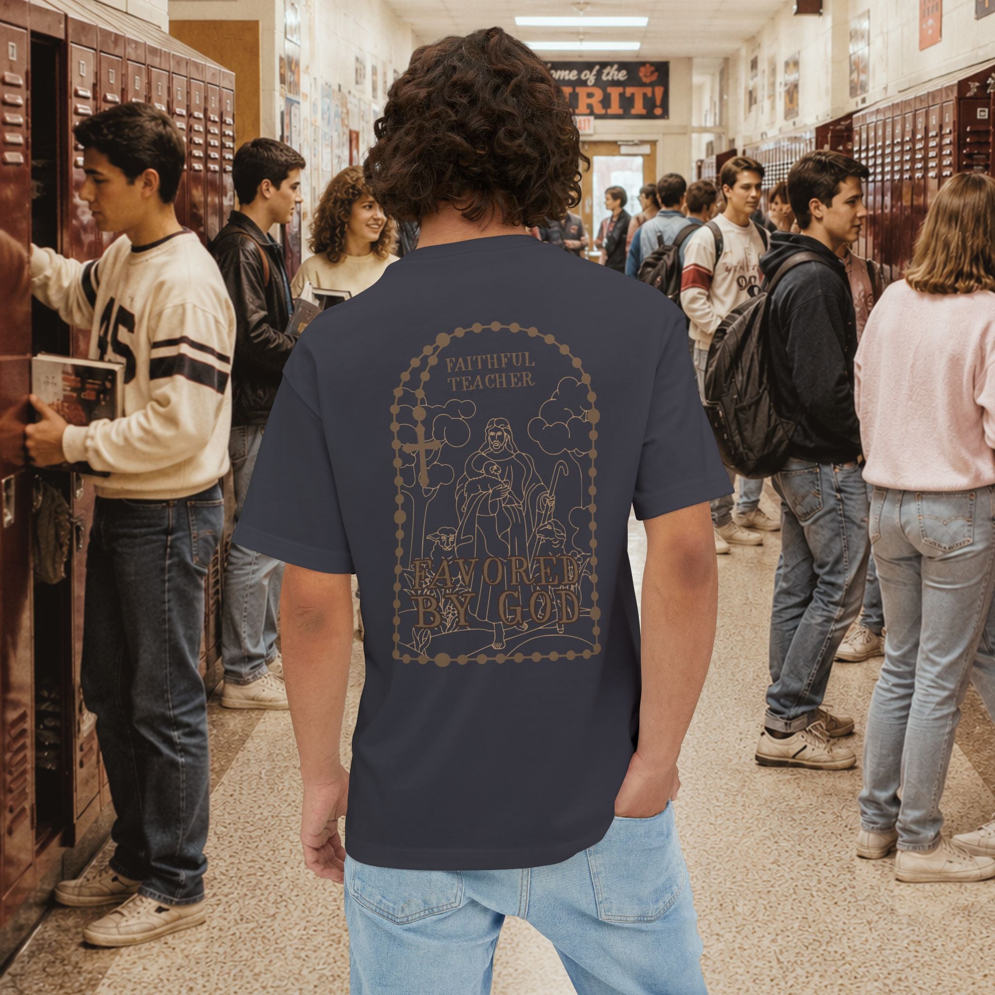 Faithful Teacher, Favored by God oversize T-Shirt