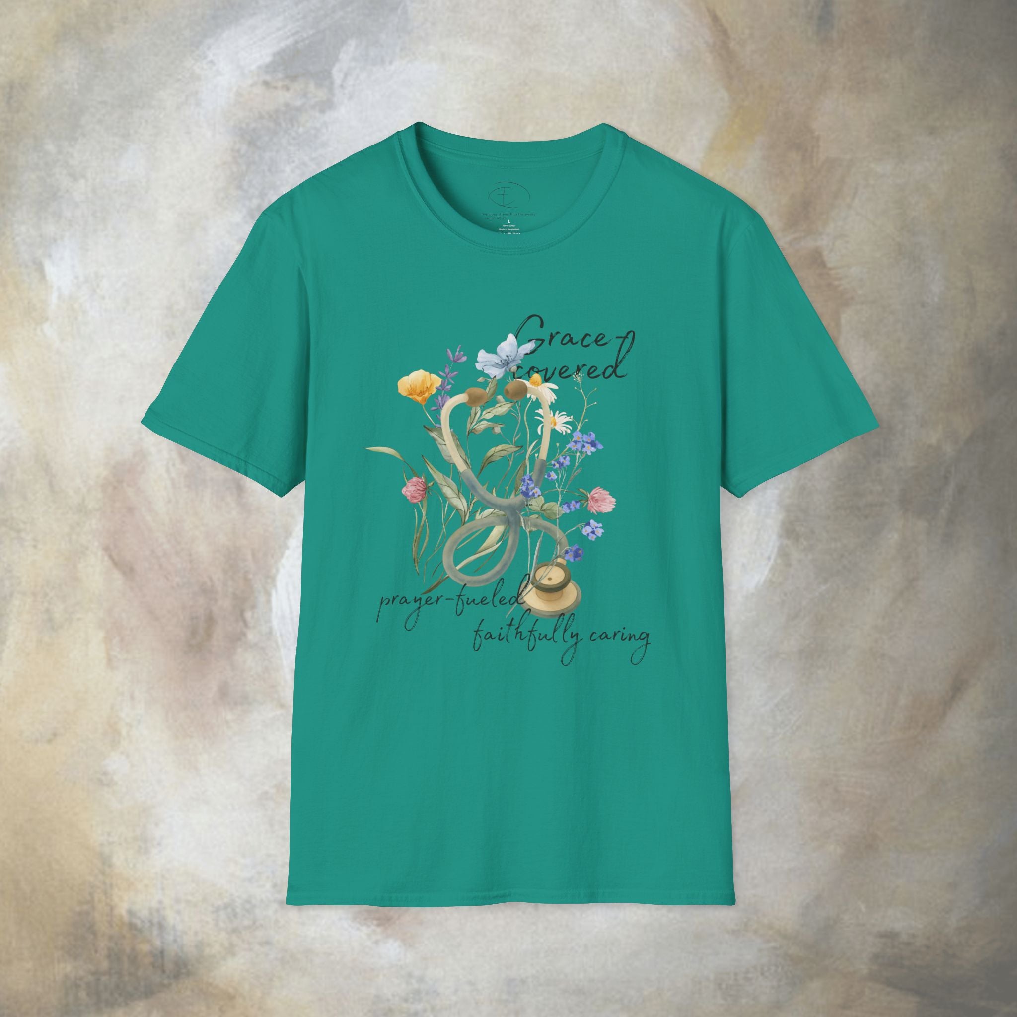 Grace covered, prayer fueled, faithfully caring T-Shirt