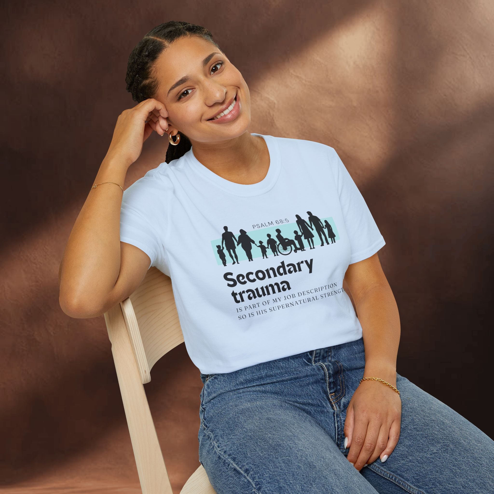 His Supernatural Strength - Psalm 68:5 T-Shirt