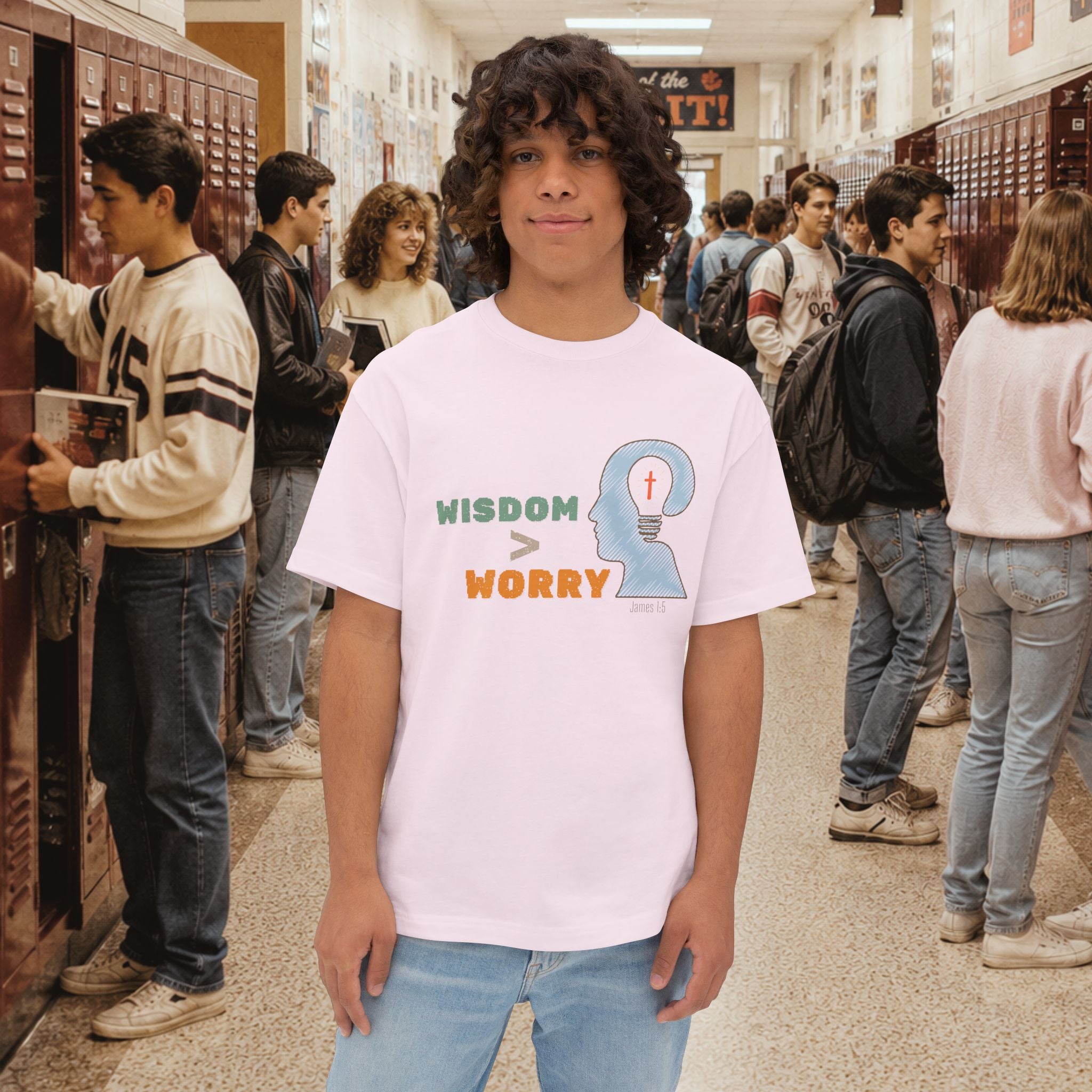 Wisdom Over Worry Oversized Boxy T-Shirt