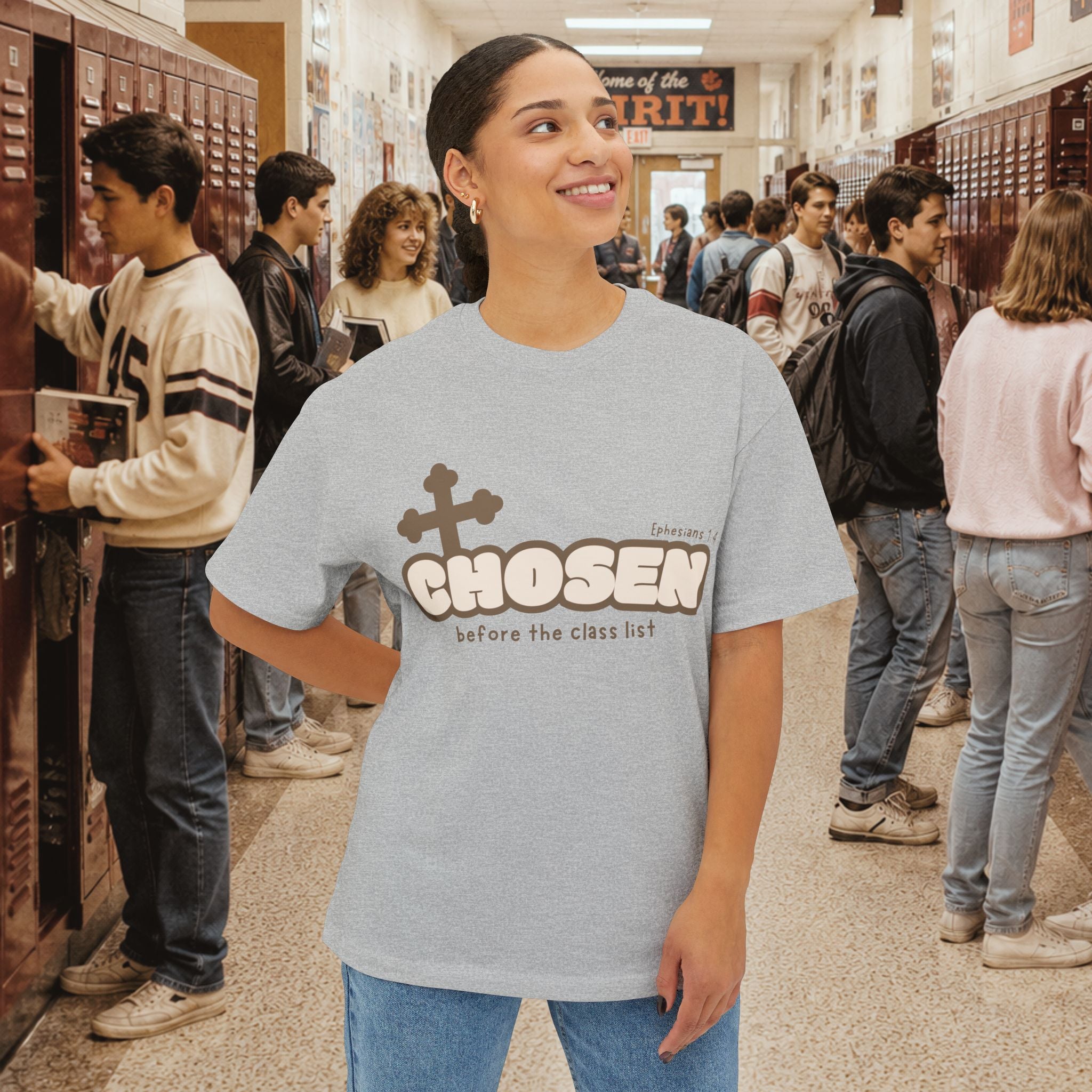 "Chosen before the class list" Oversized T‑Shirt
