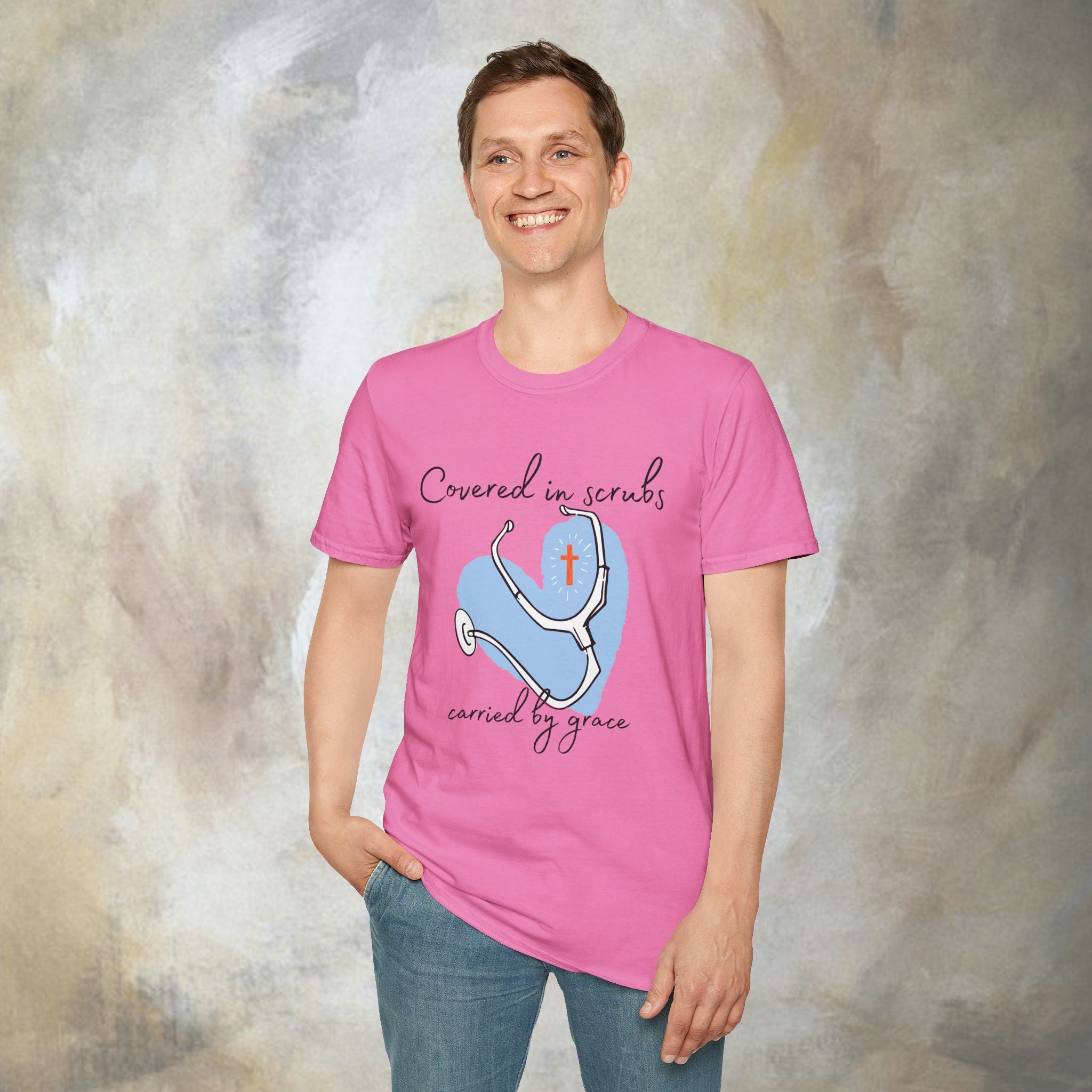 Covered in Scrubs, Carried by Grace T‑Shirt