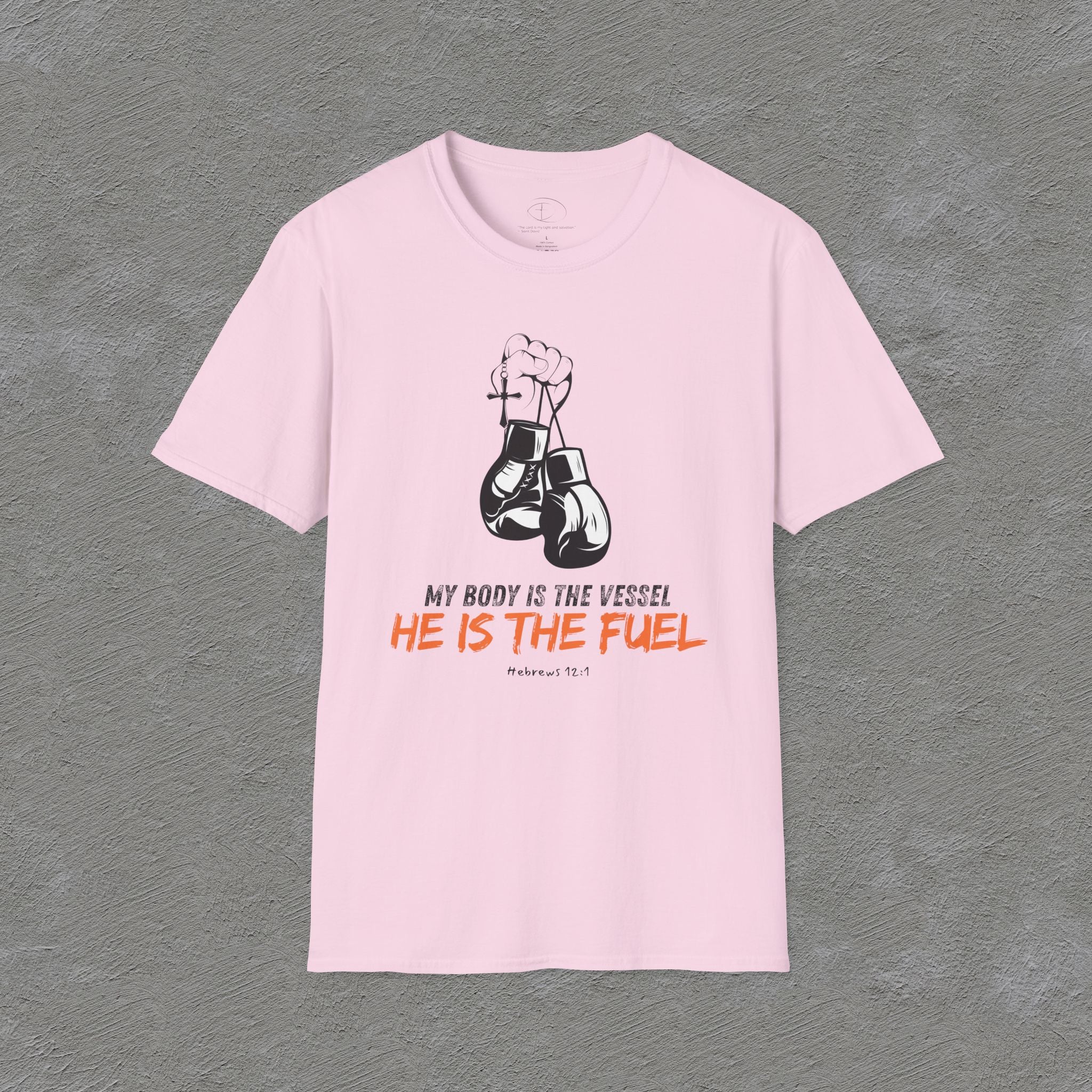 He is the fuel - Hebrews 12:1 T-shirt